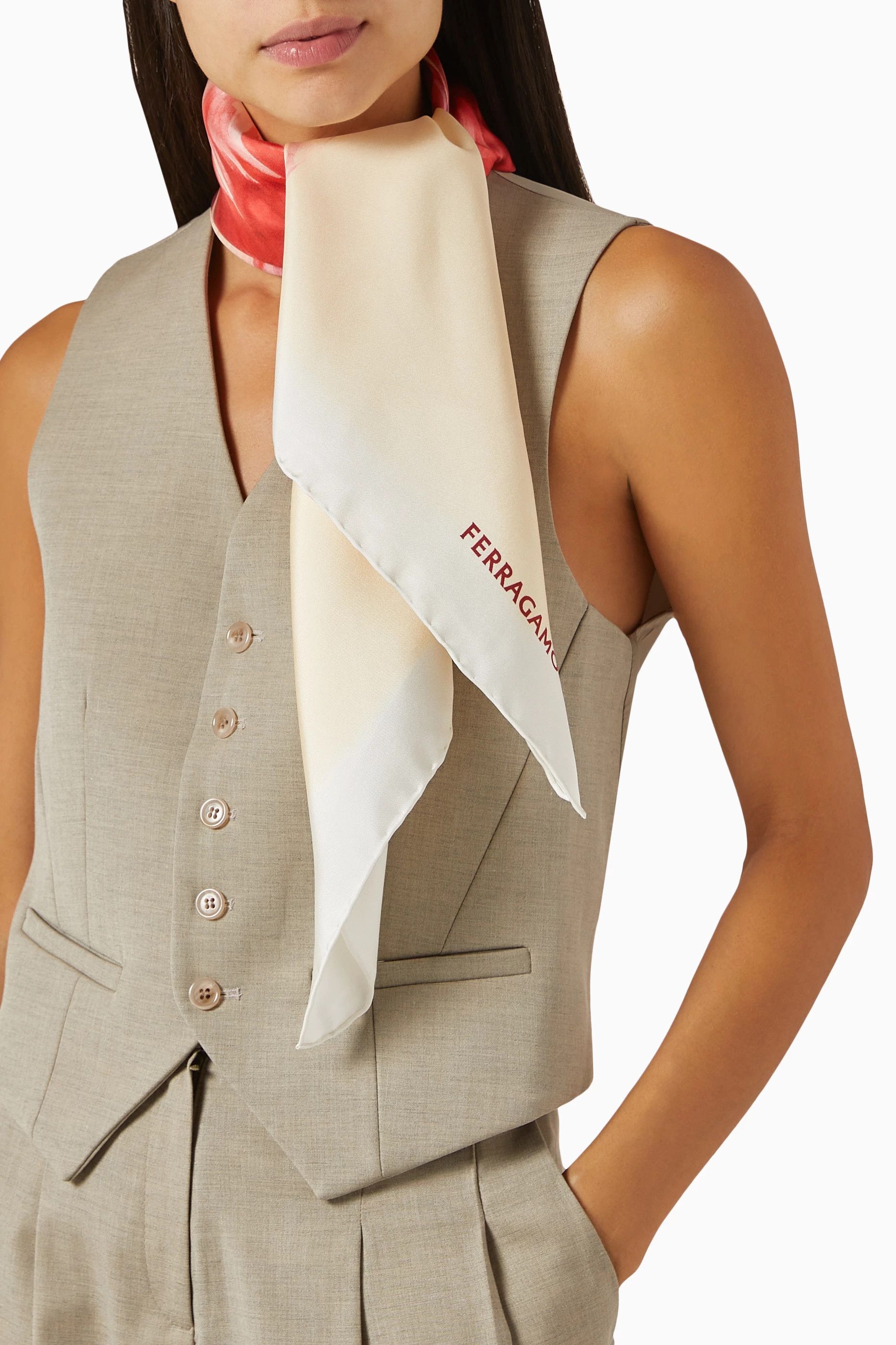 Salvatore Ferragamo o1s1rm1024 Size: 90x90 Cm / Scarf in Multicolor Size ONE SIZE - 2 Thumbnail