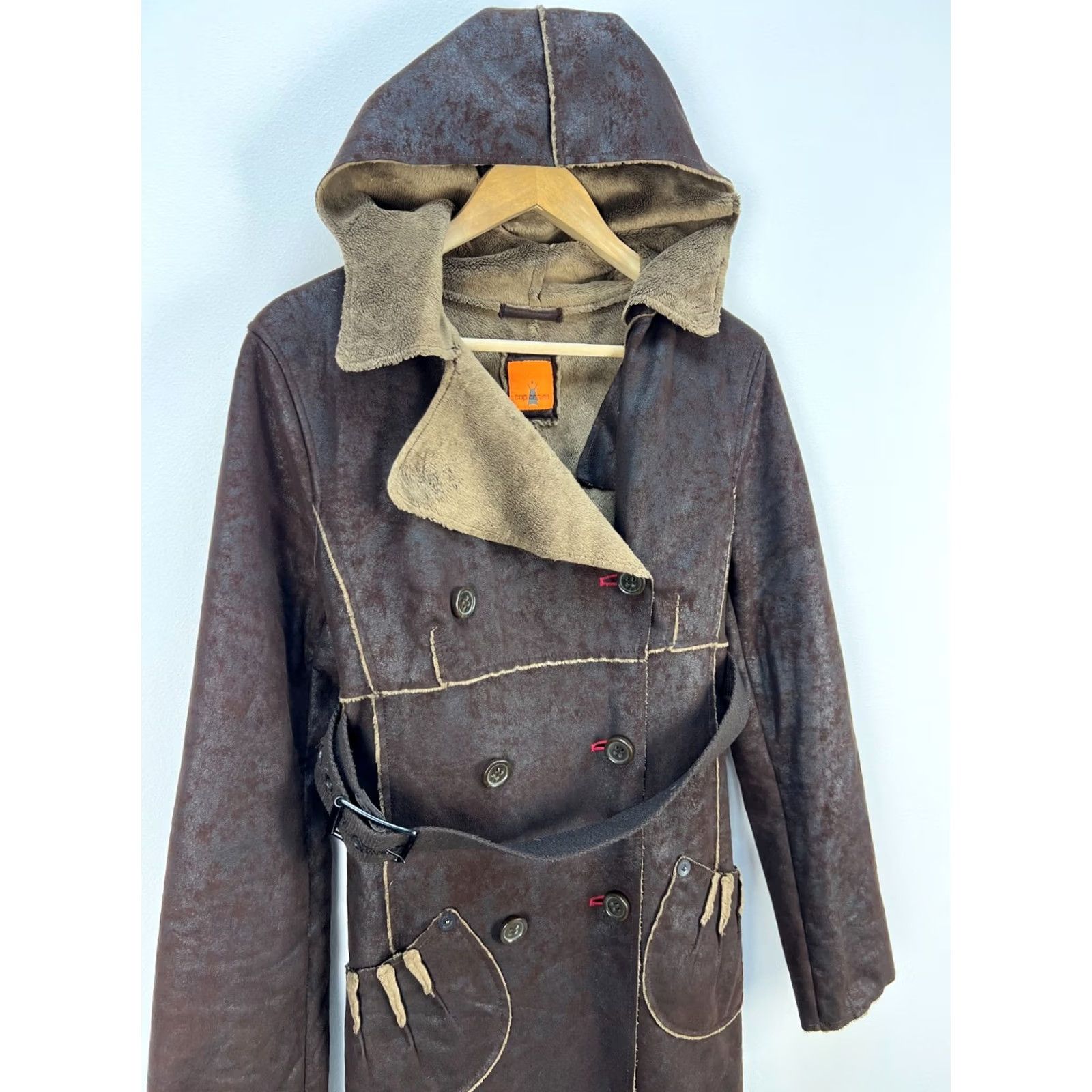 Cop Copine Cop-Copine Vintage Duffle Coat Jacket Belted Brown Size 40 Women Size S / US 4 / IT 40 - 3 Thumbnail