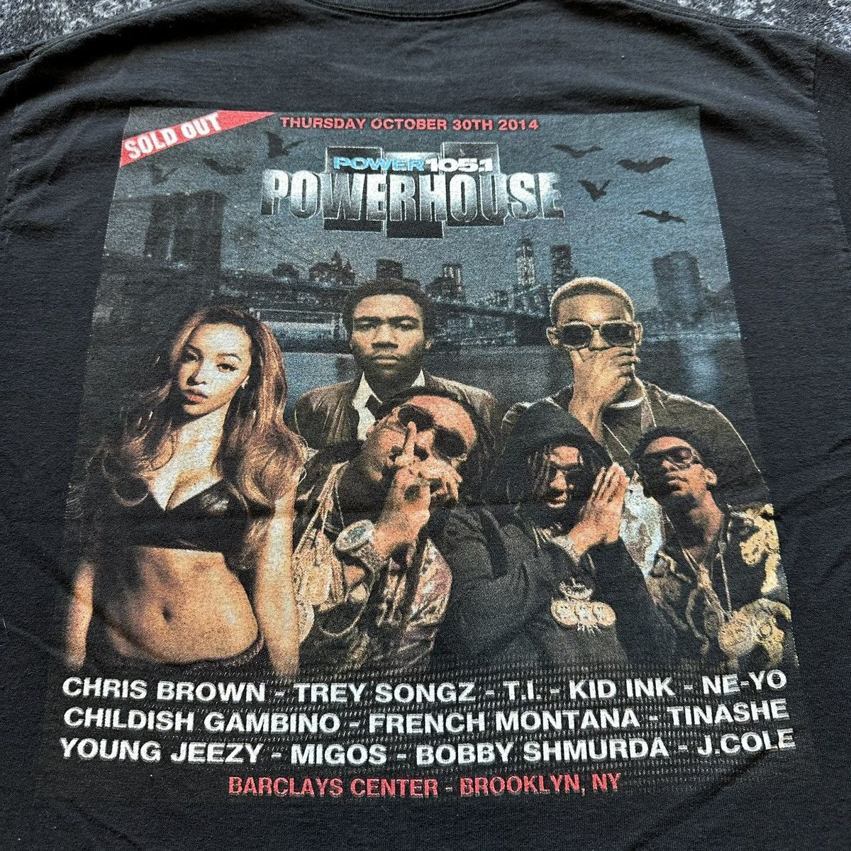 Other Power 105.1 Radio Graphic T-Shirt Medium J Cole Chris Brown Size US S / EU 44-46 / 1 - 4 Thumbnail