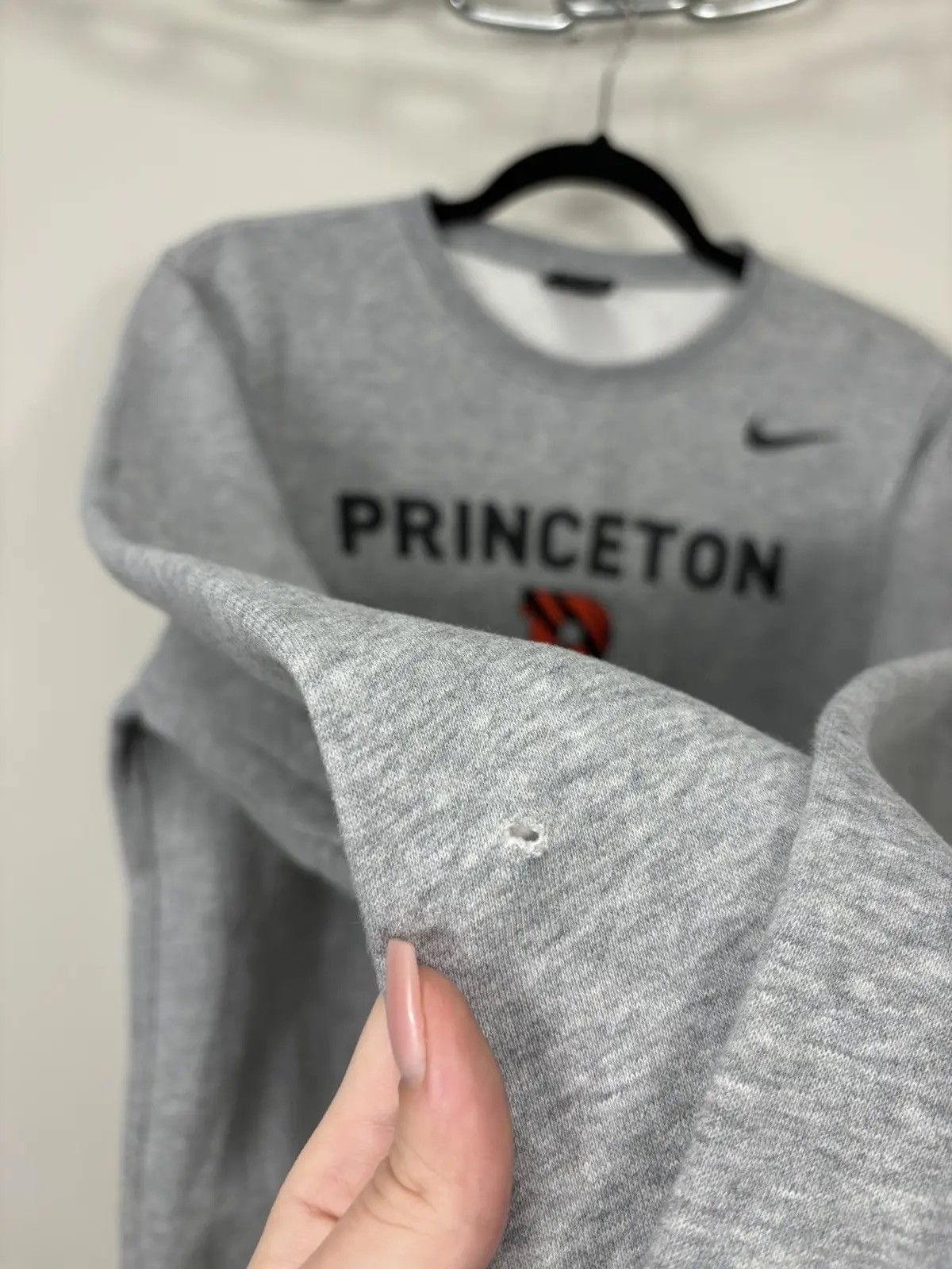 NCAA × Nike × Vintage Vintage Nike Princeton NCAA Big Logo Gray College Sweatshirt Size US S / EU 44-46 / 1 - 6 Thumbnail