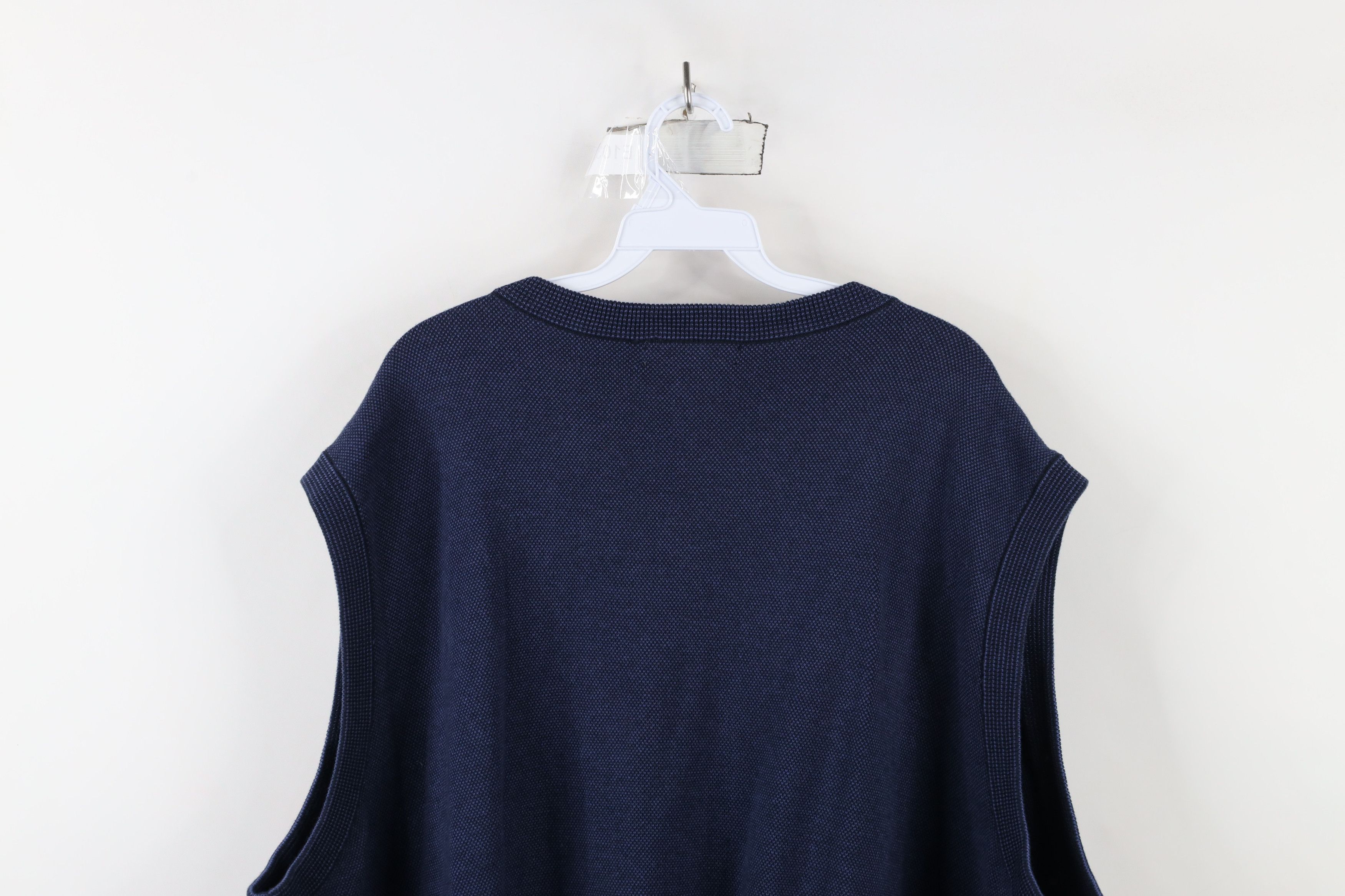 Vintage Deadstock Vintage 90s Streetwear Knit V-Neck Sweater Vest Size US XXL / EU 58 / 5 - 9 Thumbnail