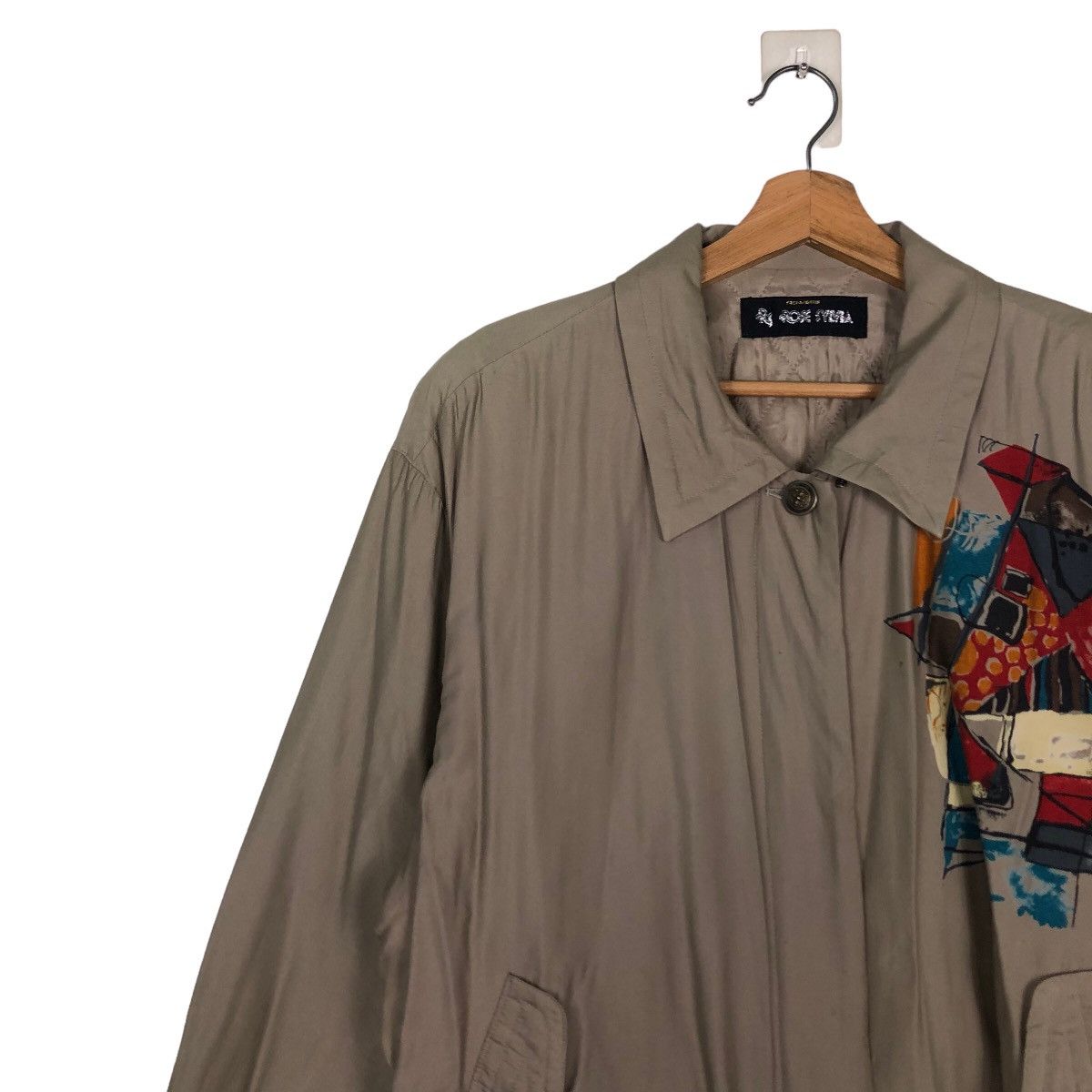 Japanese Brand Vintage Bomber Jacket Rose Sylvie Art Big Logo Issey Miyake Size US M / EU 48-50 / 2 - 7 Thumbnail