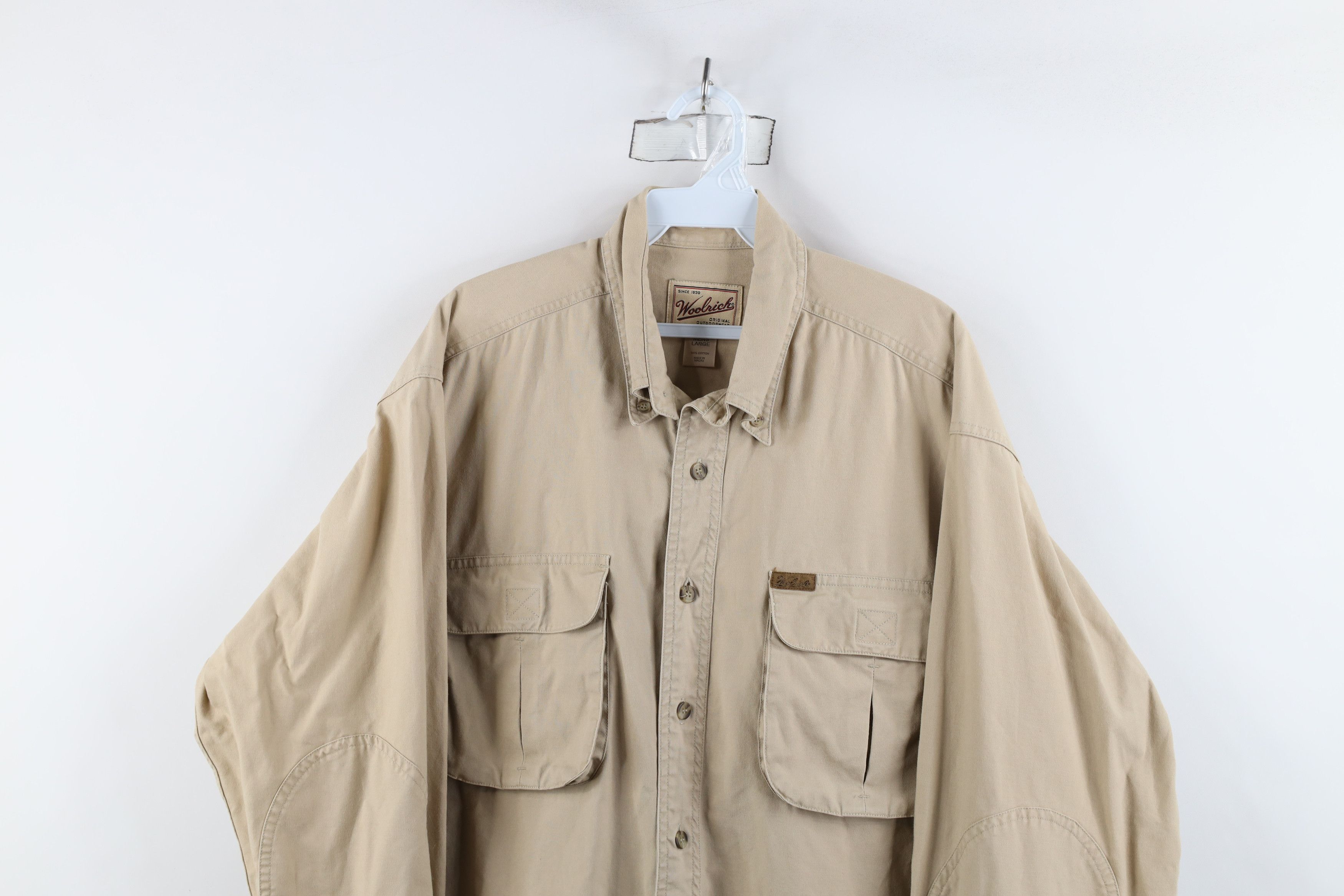 Vintage × Woolrich Woolen Mills Vintage 90s Woolrich Safari Bush Collared Button Shirt Size US L / EU 52-54 / 3 - 2 Thumbnail