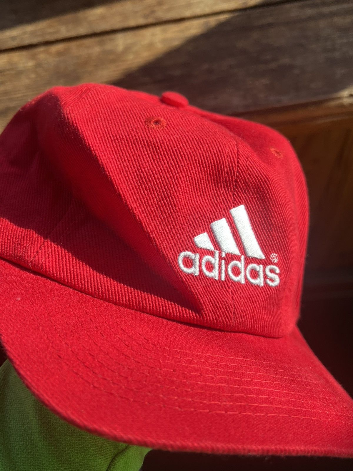 Adidas Vintage Red Hat Adidas Y2K Football Cap Size ONE SIZE - 11 Thumbnail