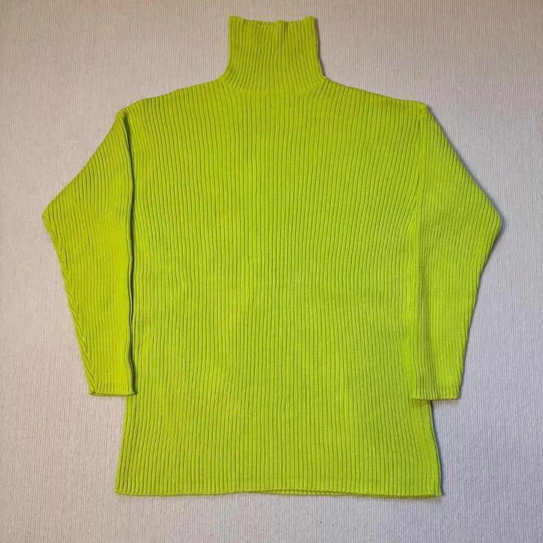 Balenciaga Balenciaga Green Logo Printed High Neck Loose Fit Long Sle Size XS / US 0-2 / IT 36-38 - 2 Thumbnail