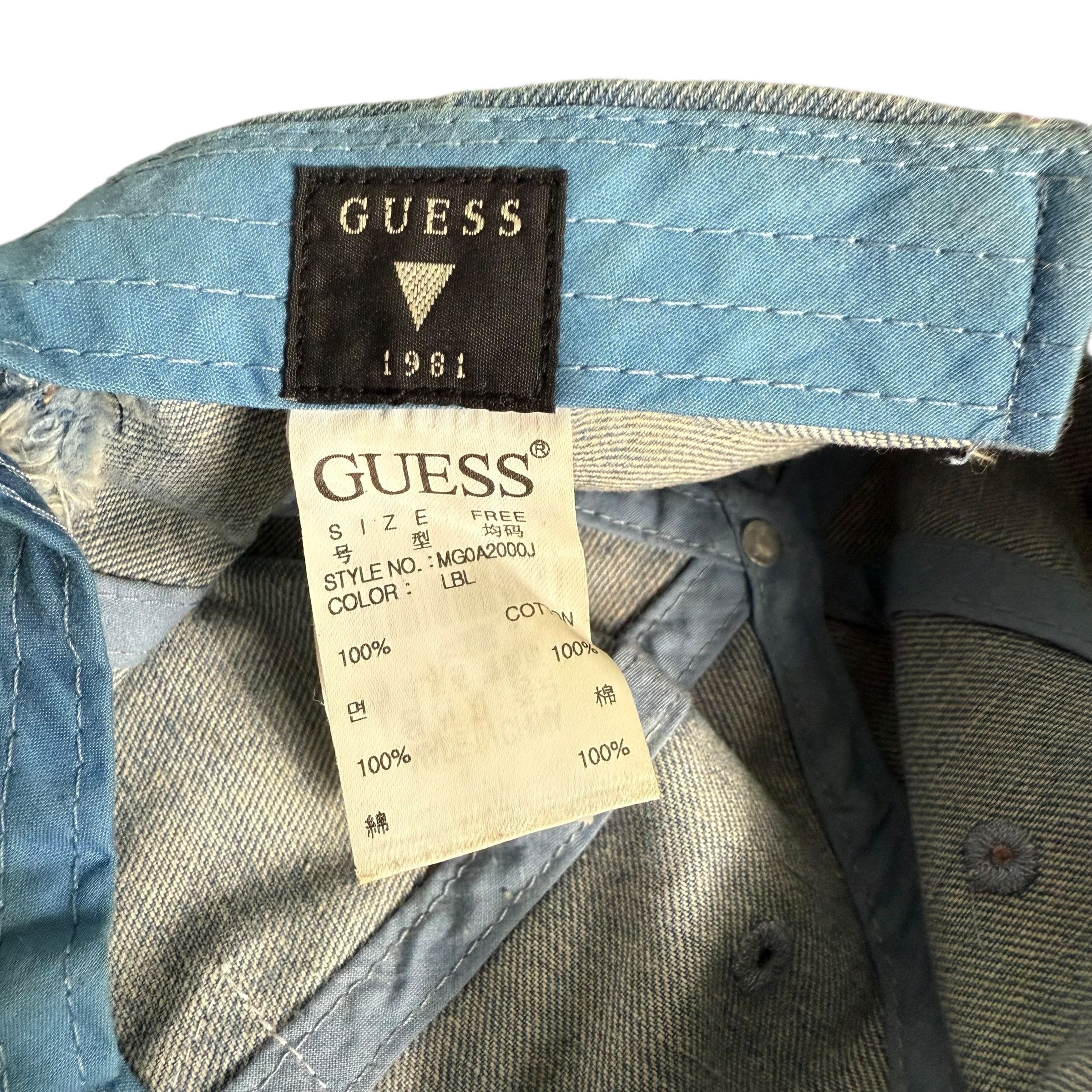 Guess 🔥RARE🔥Vintage Guess Denim Adjustable Cap Size ONE SIZE - 9 Thumbnail