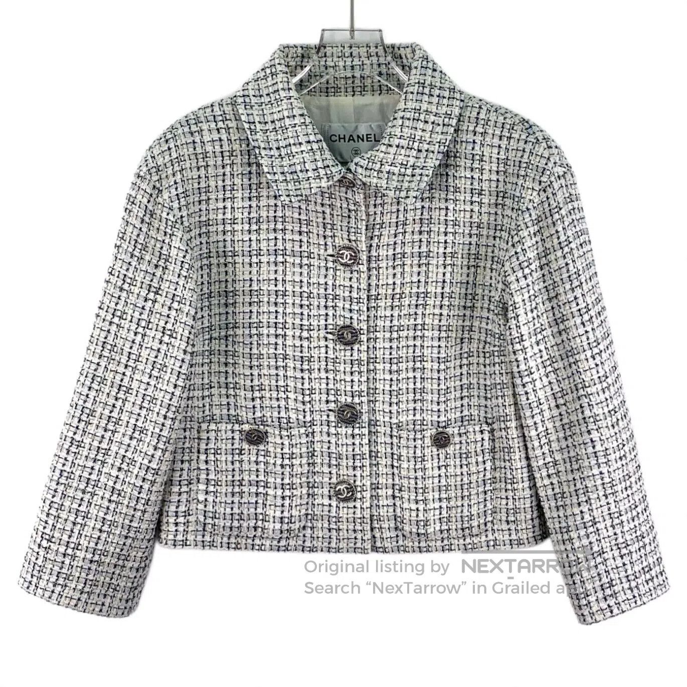 Chanel Chanel Color-blocked collar single-breasted long-sleeve kn Size XS / US 0-2 / IT 36-38 - 1 Thumbnail