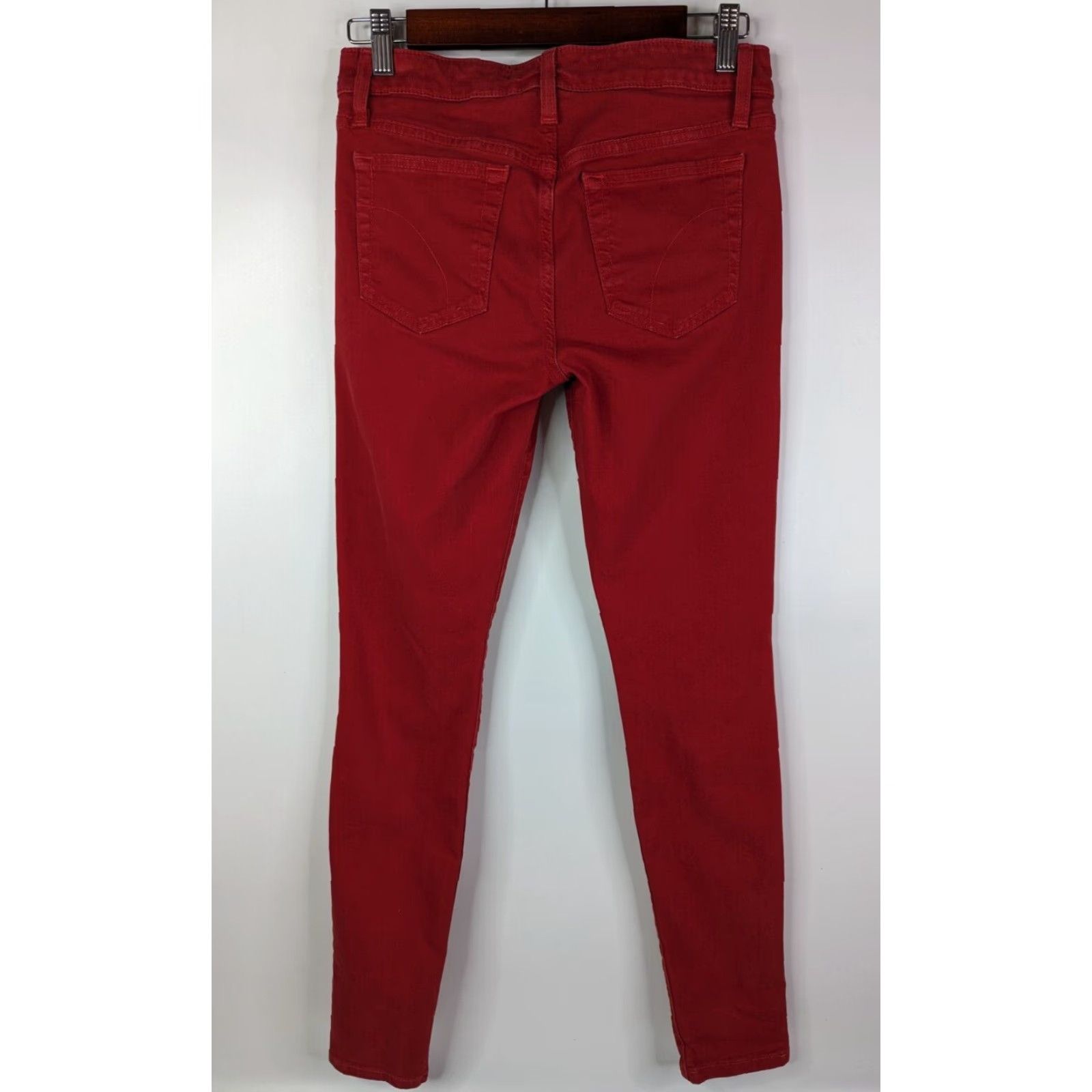 Vintage Joes Jeans Skinny Visionaire Rouge Red Denim Jeans Womens Size 28 Size 28" / US 6 / IT 42 - 4 Thumbnail