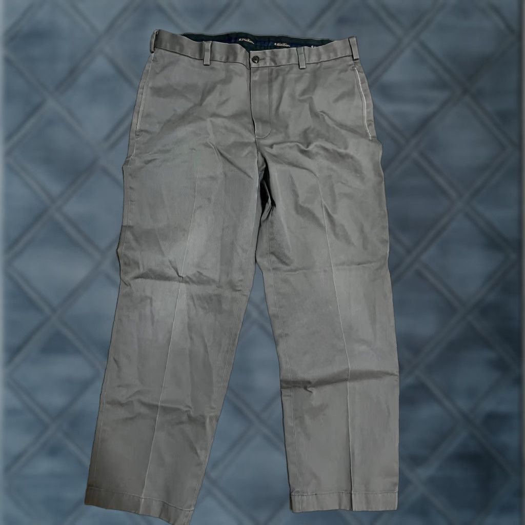 Brooks Brothers Brooks Brothers Men Chino Pants Solid Gray 35x29 Clark Straight Regular Motion: 35 Inseam 29in Belt Loops Front Flat Front Pockets Logo Zipper Size US 35 - 1 Thumbnail