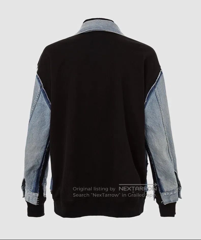 Junya Watanabe Junya Watanabe Knit sweater patched denim jacket Size US XS / EU 42 / 0 - 2 Thumbnail