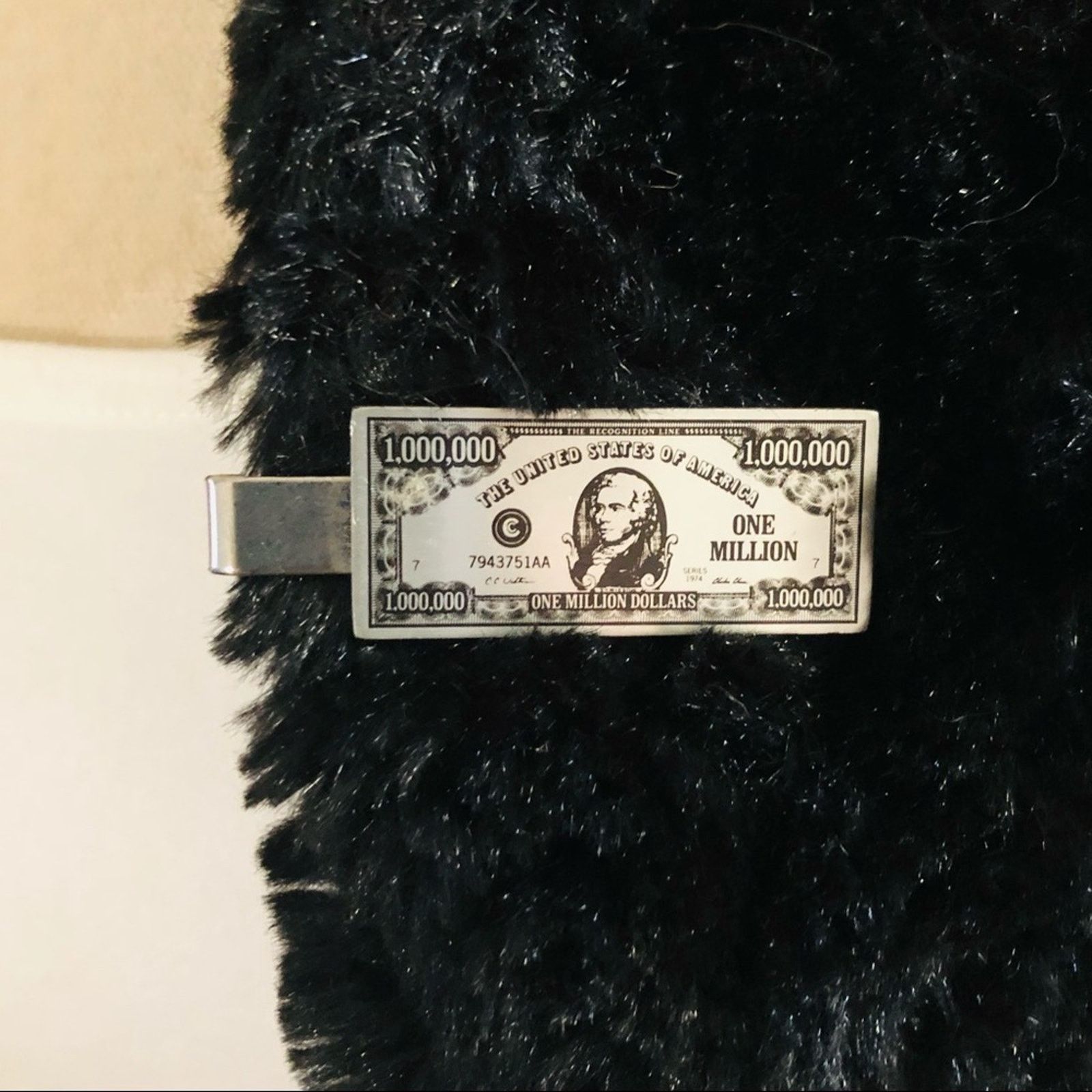Vintage Vintage silver tone million dollar bill tie bar clip Size ONE SIZE - 2 Thumbnail