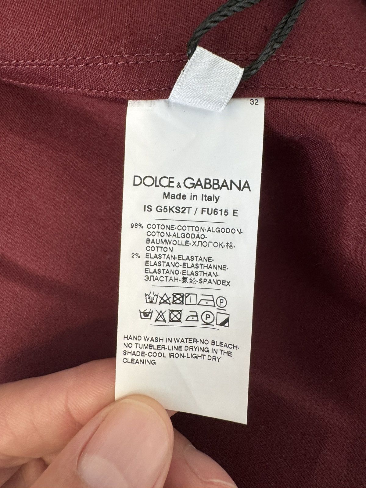 Dolce & Gabbana Dolce & Gabbana cotton overshirt with tag in Bordeaux Size US L / EU 52-54 / 3 - 9 Thumbnail