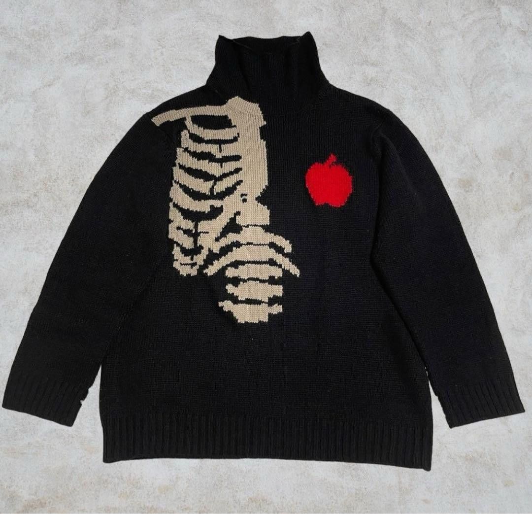 Yohji Yamamoto Pour Homme 22aw rearchive bone apple knit Size US L / EU 52-54 / 3 - 1 Thumbnail