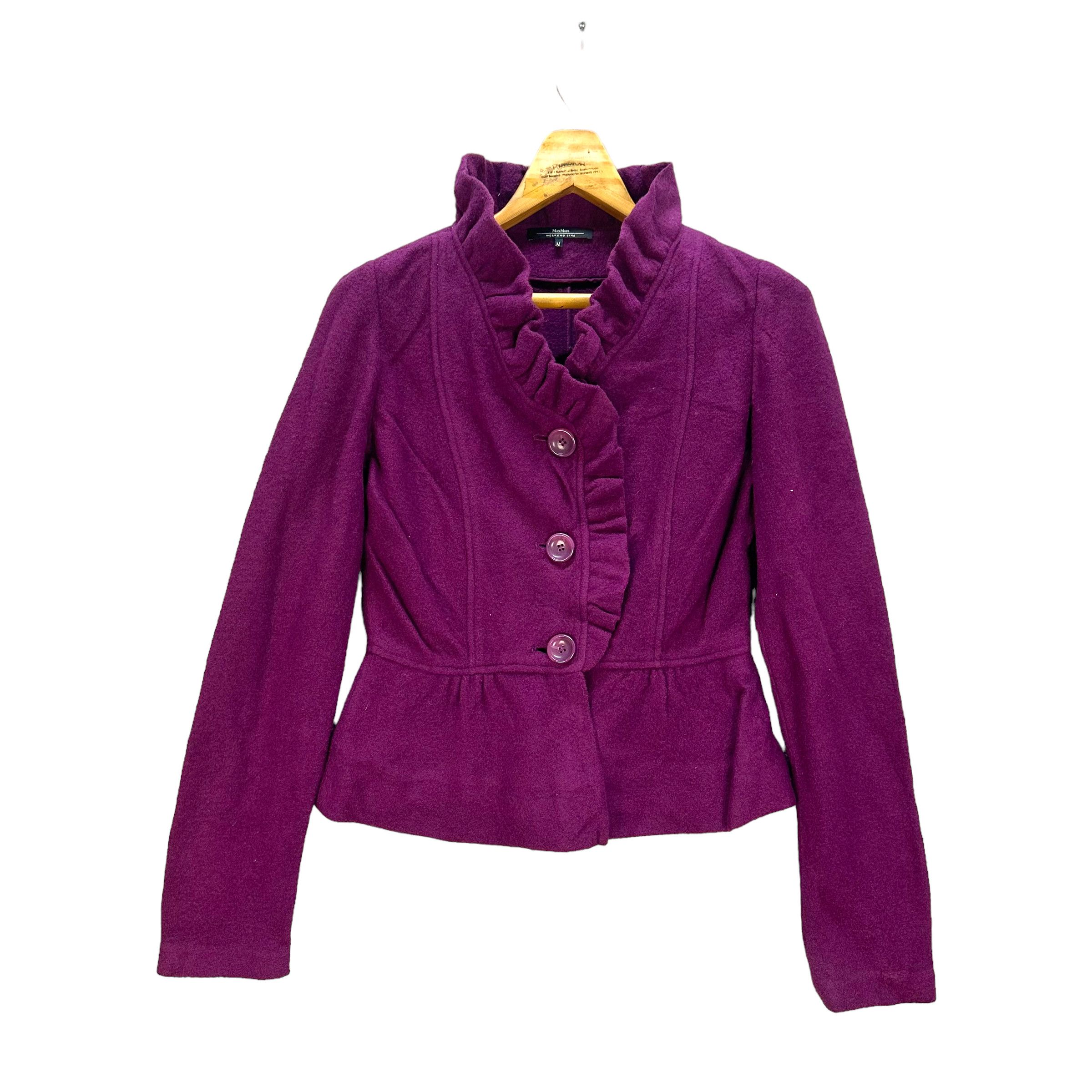 Max Mara MAX MARA WOOL CROP JACKET #8044-198 Size M / US 6-8 / IT 42-44 - 1 Thumbnail