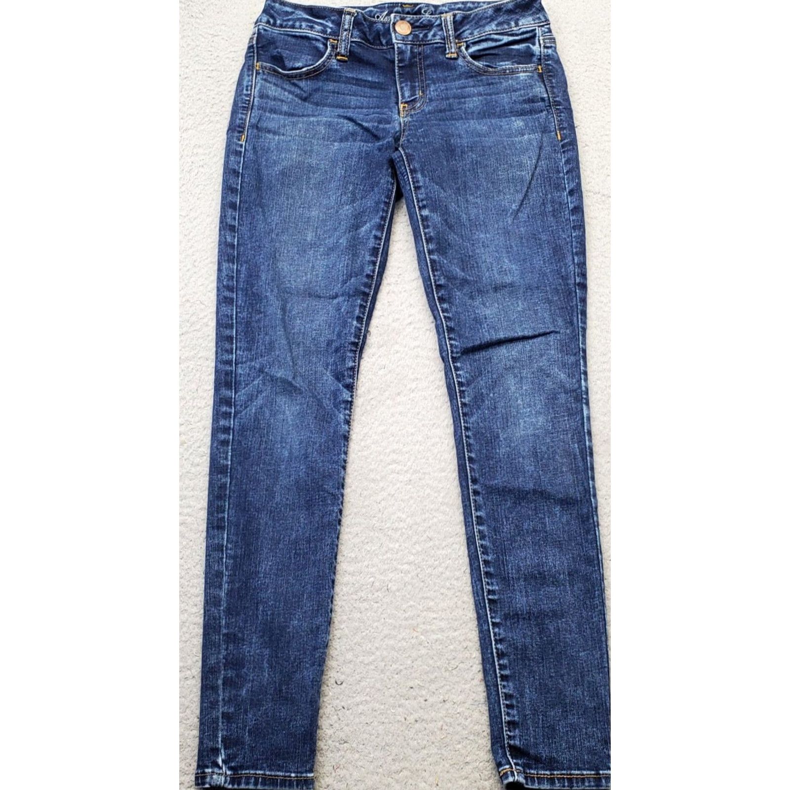 American Eagle Outfitters American Eagle Outfitters Jegging Jeans Womens 4 Blue Super Stretch Skinny Fit Shirt Women 4 Blue Jeans Size 27" / US 4 / IT 40 - 2 Thumbnail