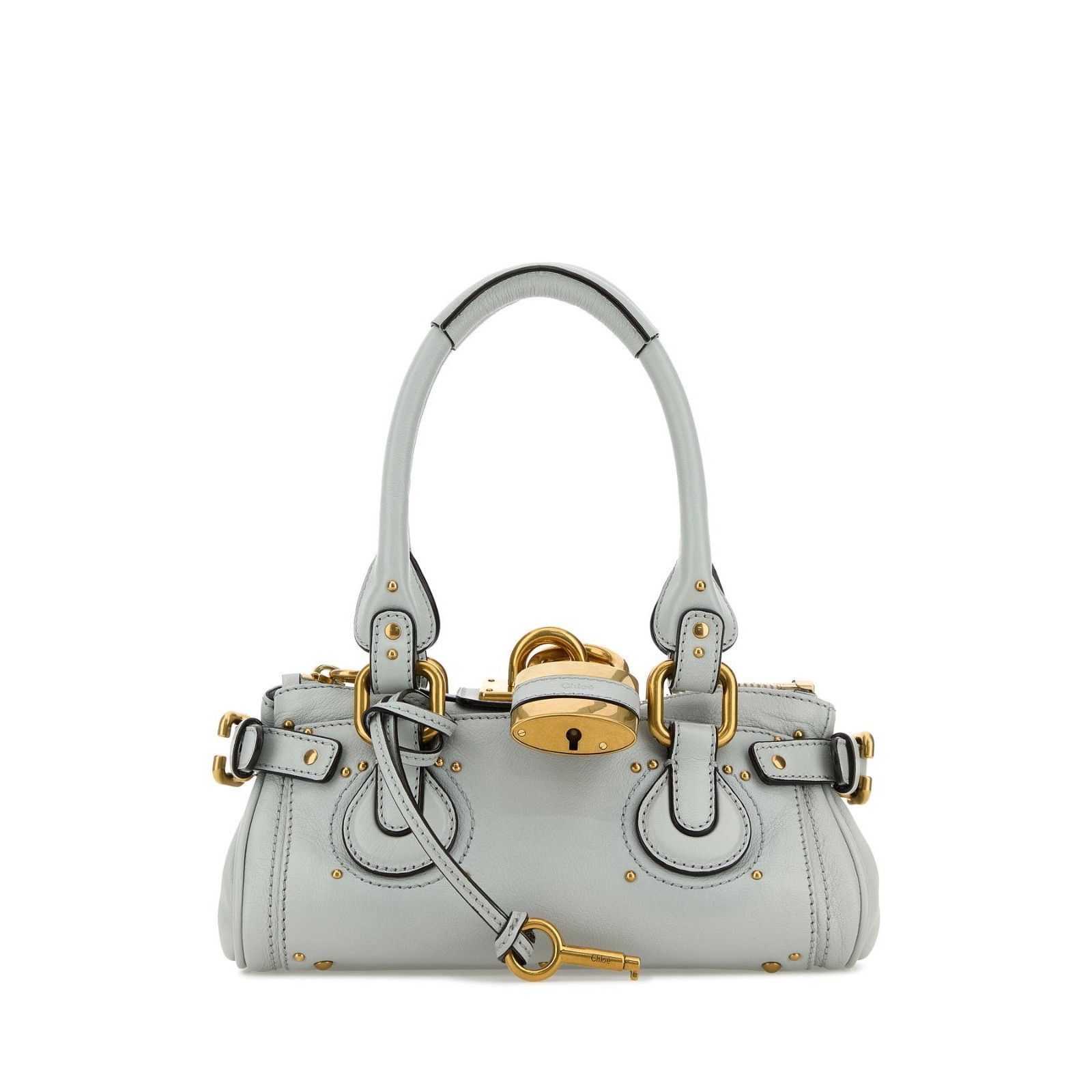Chloe Chloe Paddington Small $2450 Aqua Grey Leather Top Handle Ba Size ONE SIZE - 1 Thumbnail