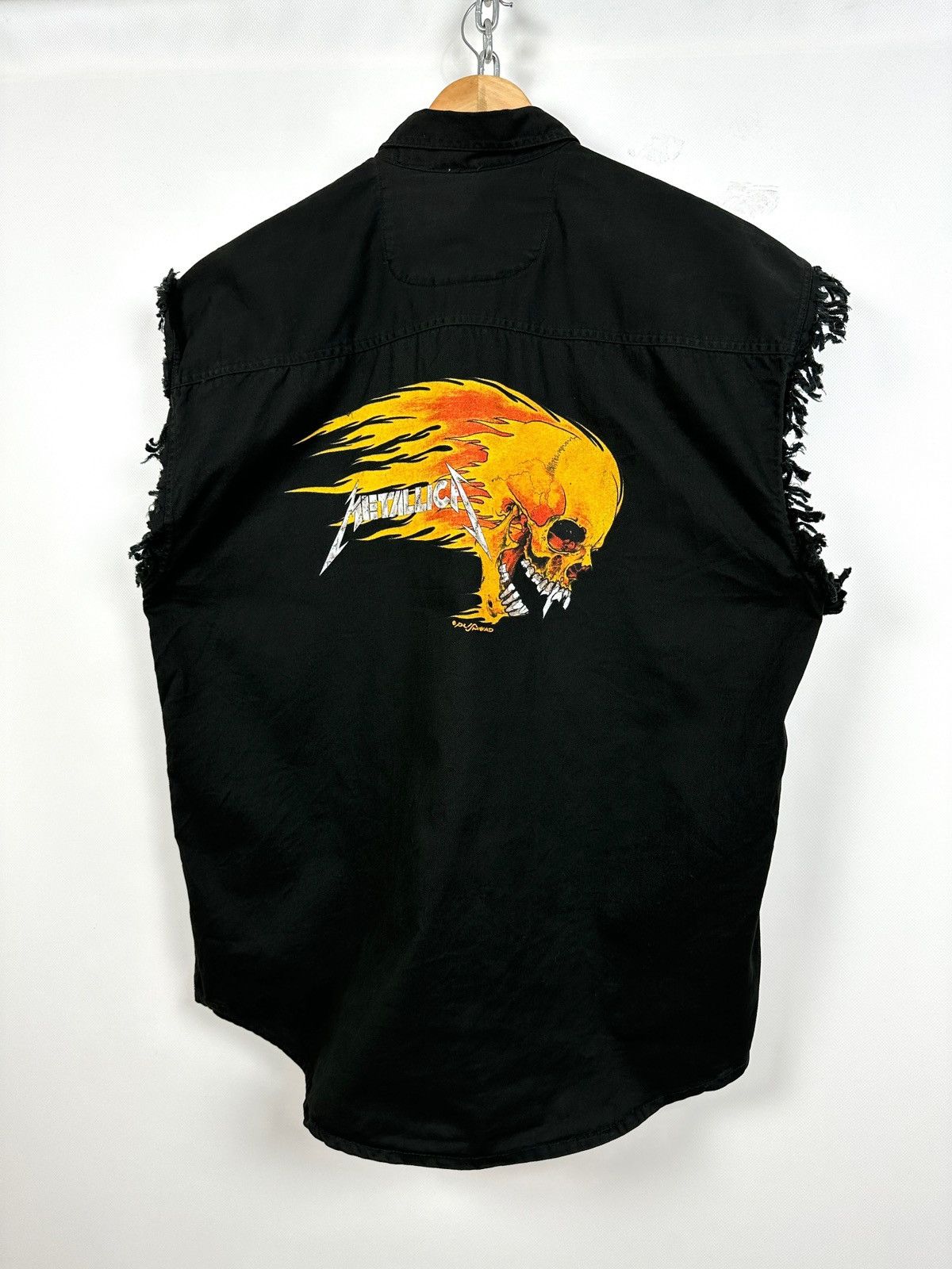 Band Tees Vintage Metallica Pushead Button Up Short Sleeve Shirt Size US XXL / EU 58 / 5 - 4 Thumbnail