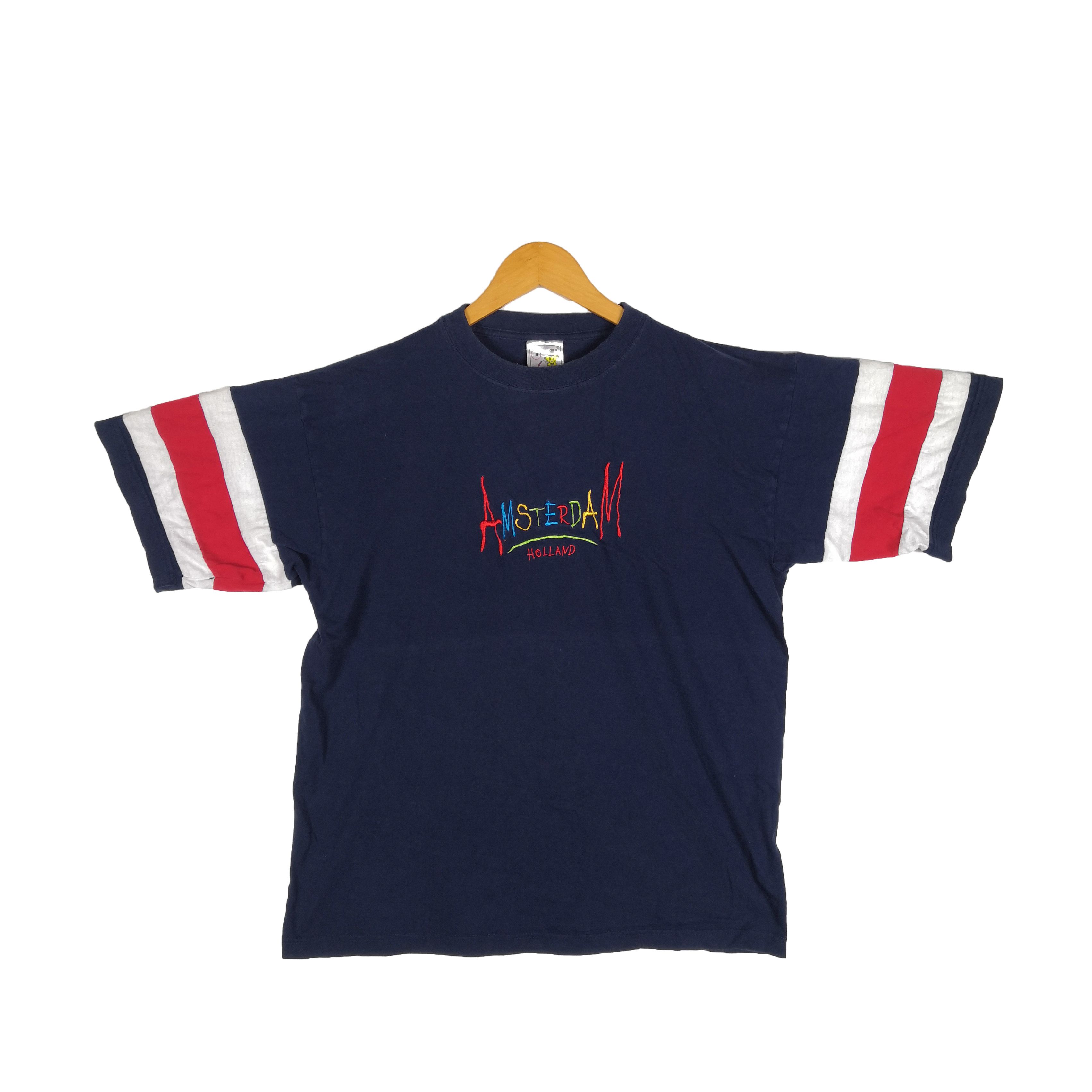 Vintage Vintage 90s Amsterdam Holland T-Shirt Embroidery Novelty Tee Size US L / EU 52-54 / 3 - 1 Thumbnail