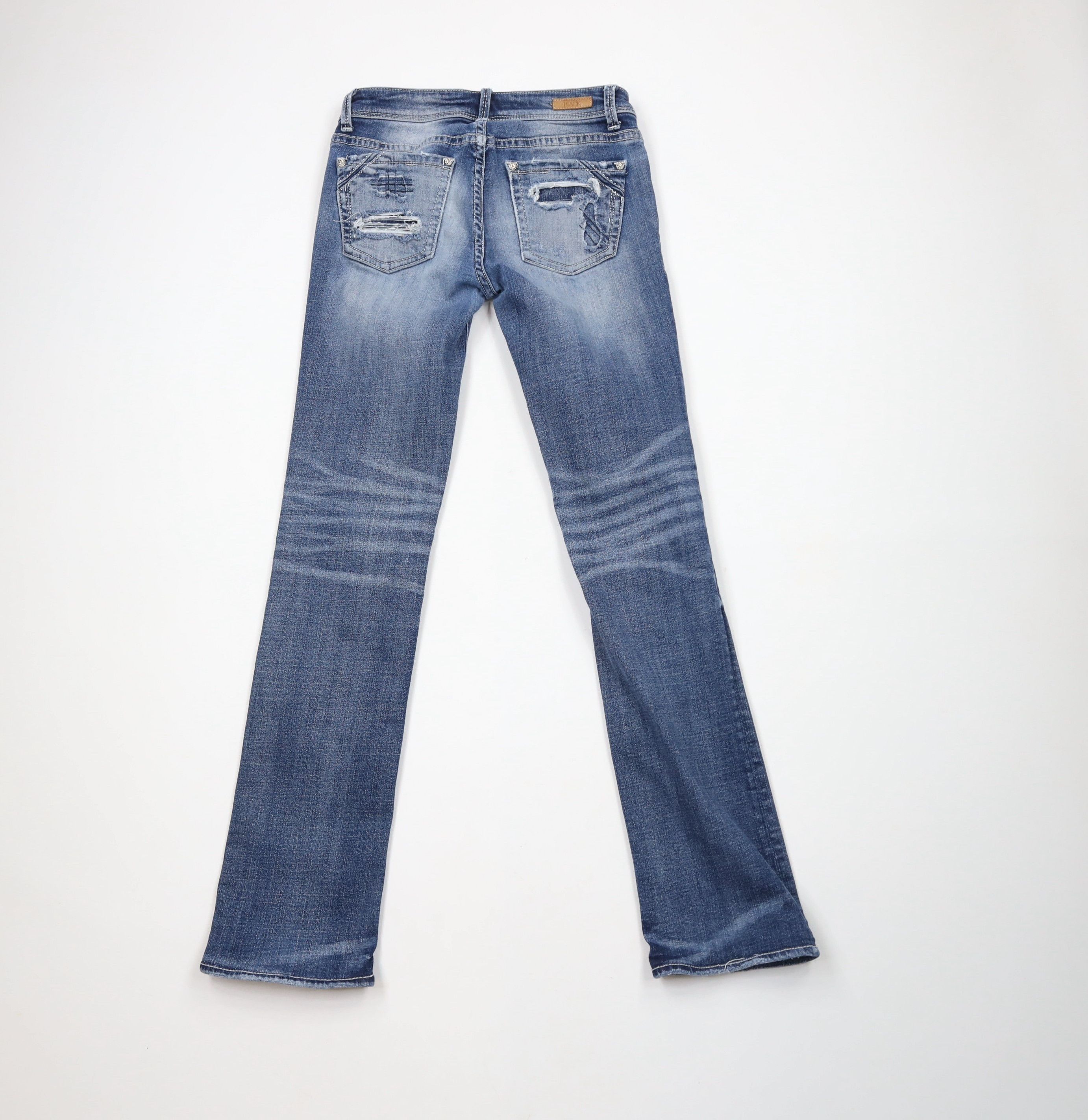 Vintage Buckle Black Fit No 53 Skinny Leg Stretch Denim Jeans Size 25" / US 0 / IT 36 - 8 Thumbnail