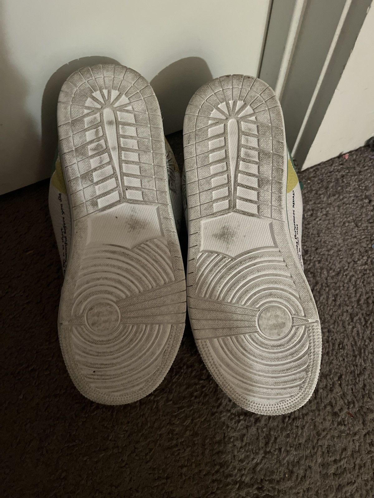 Asspizza Haunted Starbucks live laugh love SpongeBob shoes Size US 10 / EU 43 - 6 Thumbnail