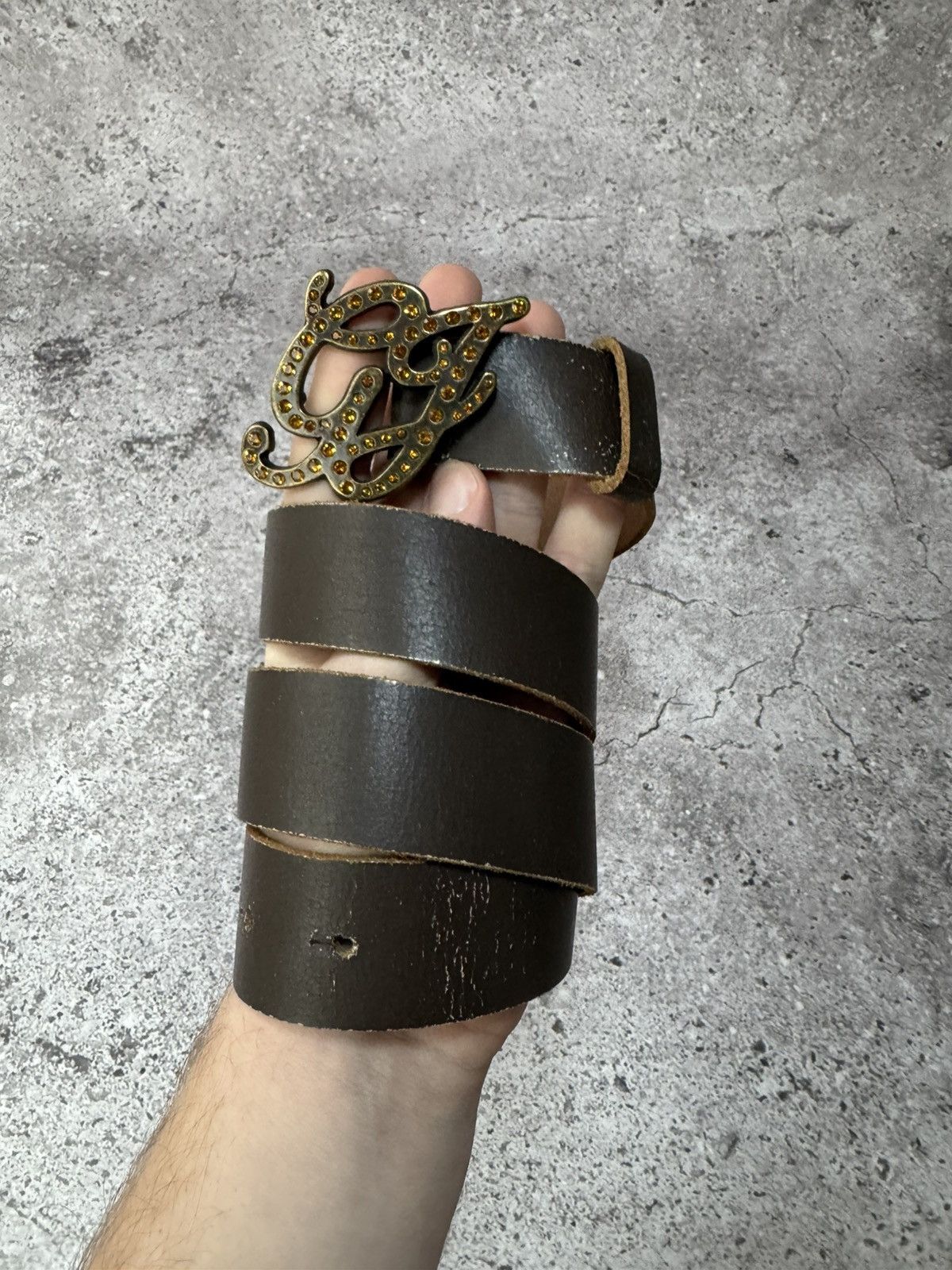 Guess × Vintage Guess Belt Leather Brown Made in Italy Size ONE SIZE - 1 Thumbnail