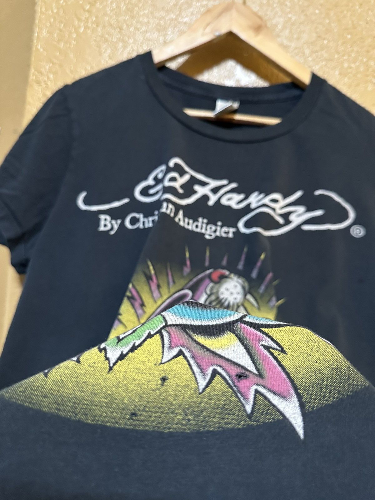 Affliction × Ed Hardy × Vintage Rare Y2K Ed Hardy Christian Audigier Rose T Shirt 1X Size XL / US 12-14 / IT 48-50 - 5 Thumbnail