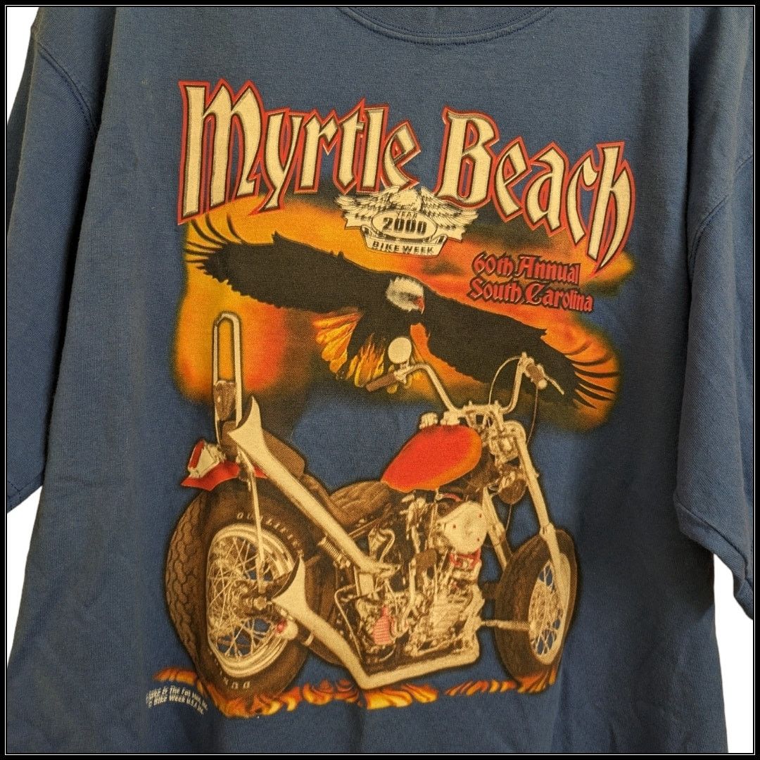 Harley Davidson × Vintage Vintage Y2K Myrtle Beach 60th Motorcycle Bike Rally May 2000 Size US L / EU 52-54 / 3 - 3 Thumbnail