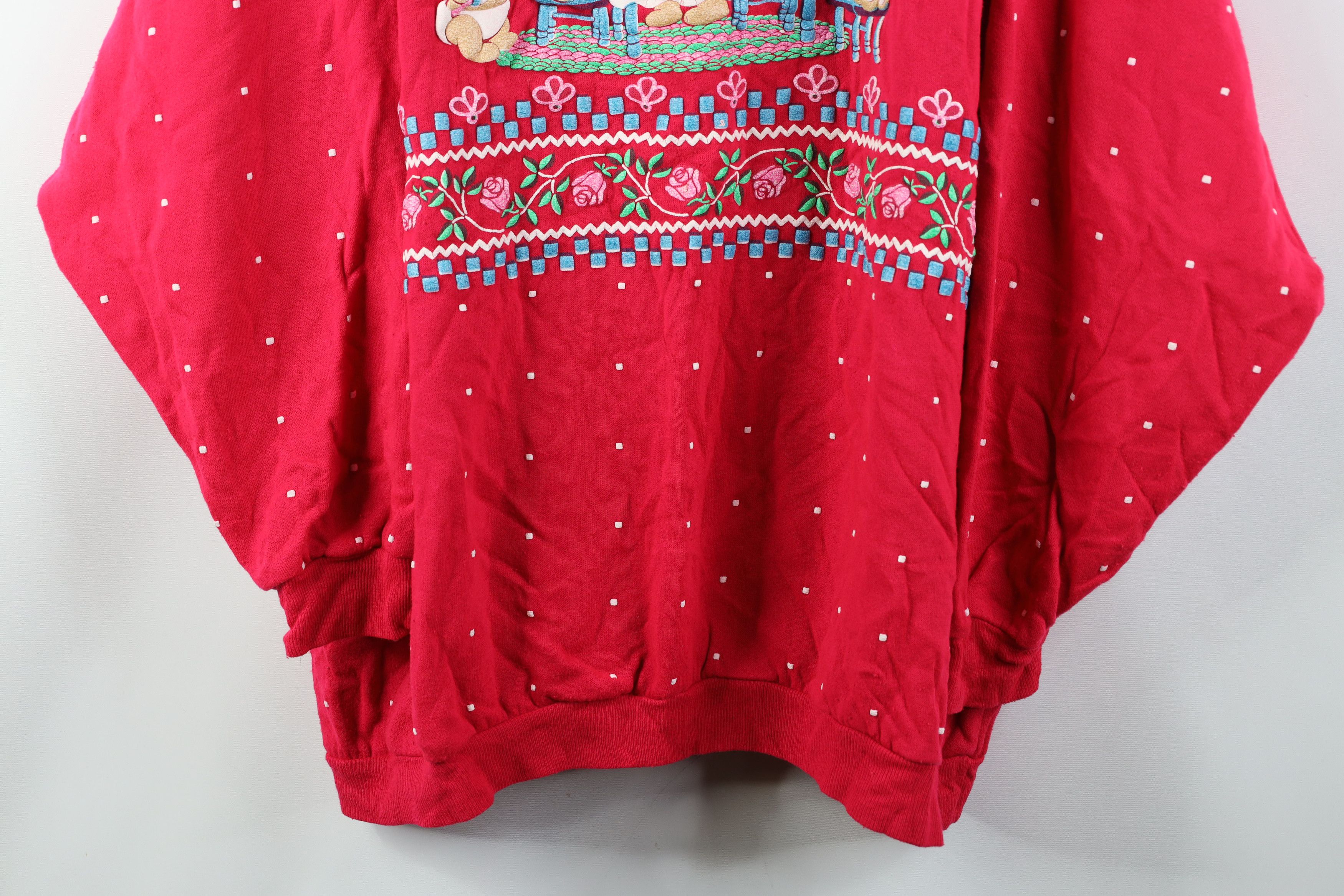 Vintage Vintage 90s Over Print Mama Bear Cooking Flower Sweatshirt Size 3XL / US 20-22 - 3 Thumbnail