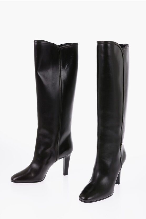Leather Knee-High Boots