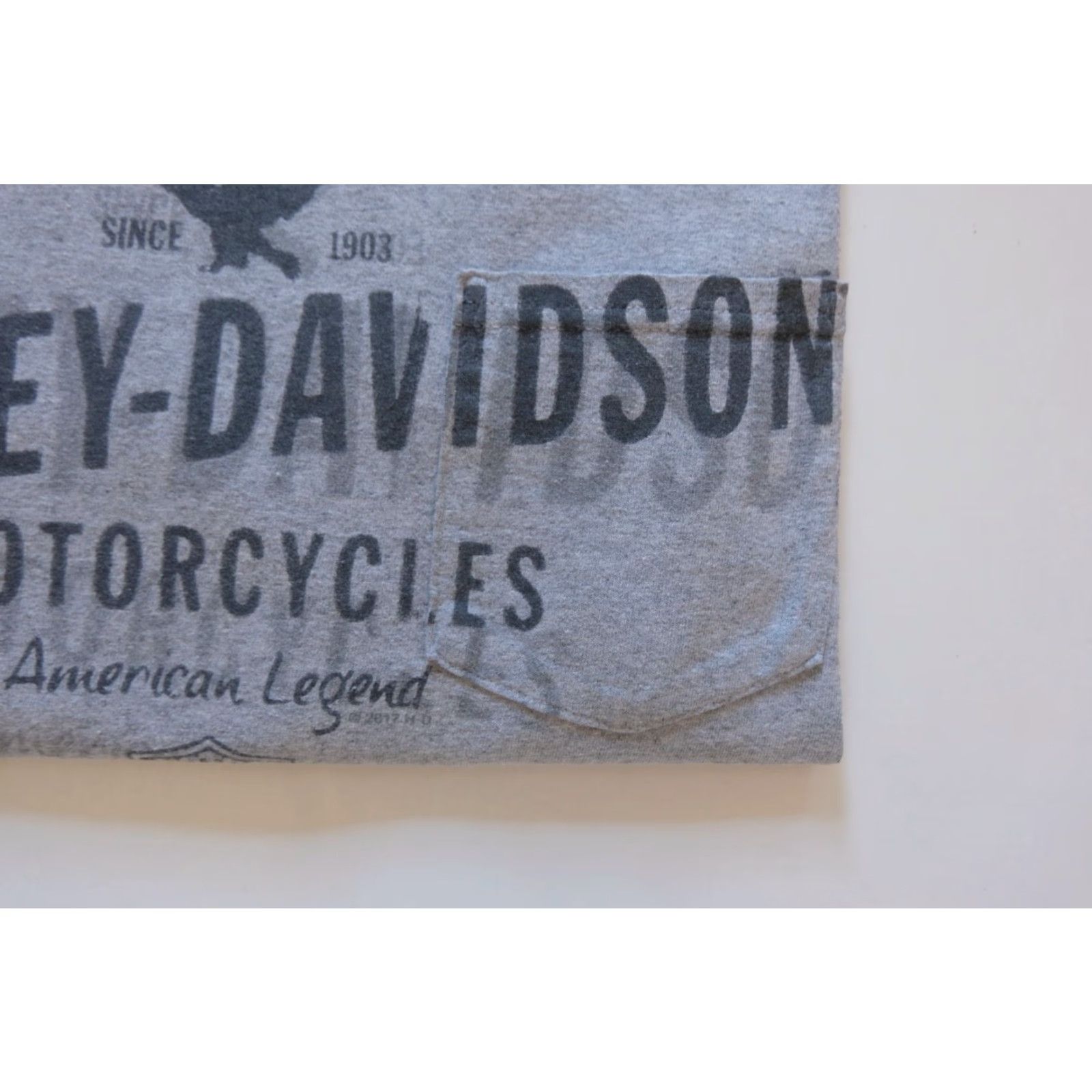 Harley Davidson Harley-Davidson H-D Motorcycle Y2K Eagle Long Sleeve Gray T Shirt Mens SZ S Size US S / EU 44-46 / 1 - 4 Thumbnail