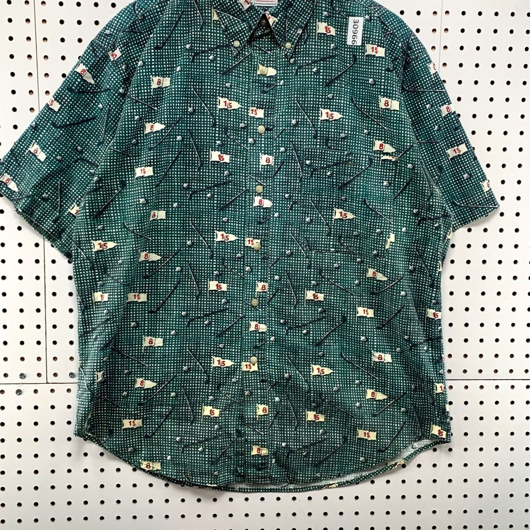 Bugle Boy VINTAGE Bugle Boy SHirt Mens Large GOLF All Over Print AOP Button Down 24X31 Size US L / EU 52-54 / 3 - 6 Thumbnail
