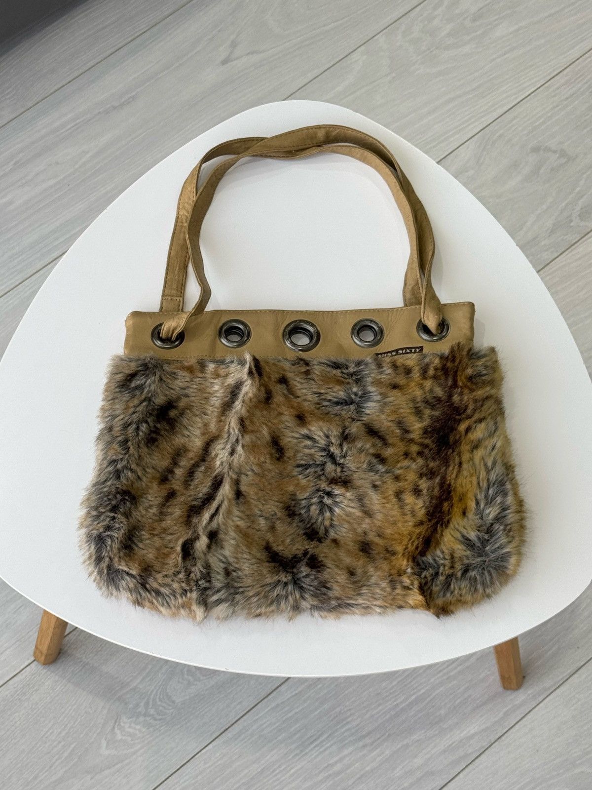 If Six Was Nine x Miss Sixty Glamour Y2K Very Shoulder Mini Faux Fur Bag in Brown, Women's