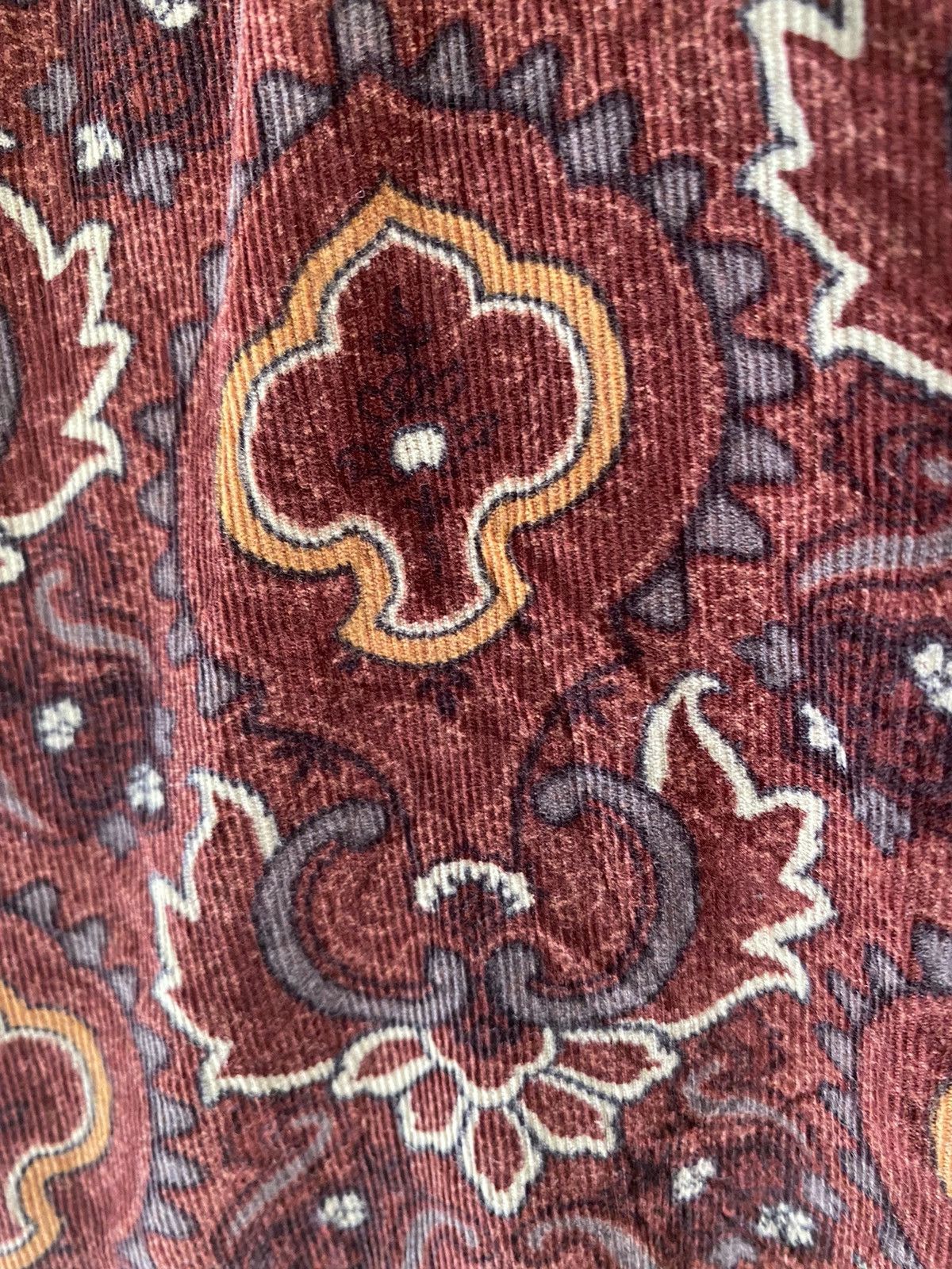 Katharine Hamnett London 2000s Tribal Paisley velour shirt Size US S / EU 44-46 / 1 - 7 Thumbnail