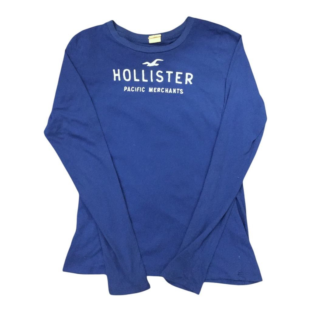 Hollister Y2K Hollister Long Sleeve Slim Fit Embroidered Blue Large Size L / US 10 / IT 46 - 4 Thumbnail