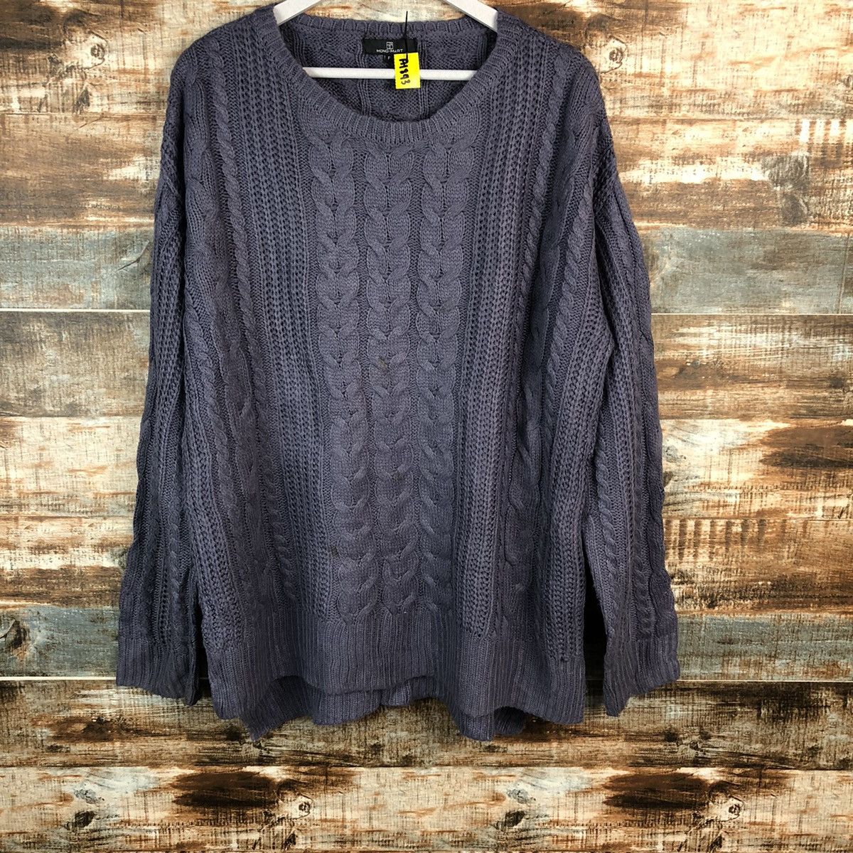 Homespun Knitwear Mono Mart Purple faded cable Knitwear #A1843 Size US XL / EU 56 / 4 - 3 Thumbnail
