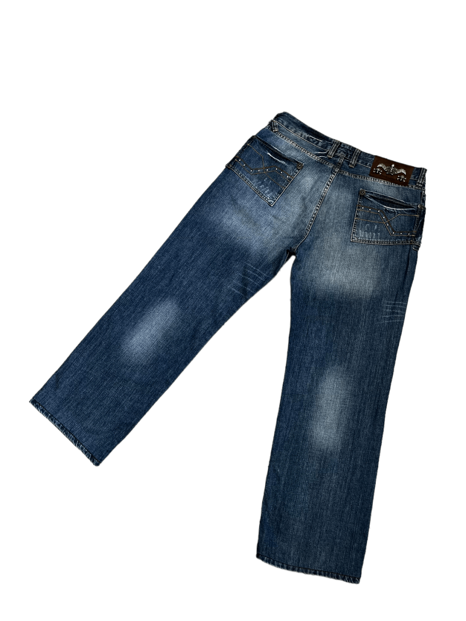 Dsquared2 💀 DSQUARED2 VINTAGE JEANS ITALY SKULL NAVY LUXURY Y2K DENIM Size US 38 / EU 54 - 10 Thumbnail