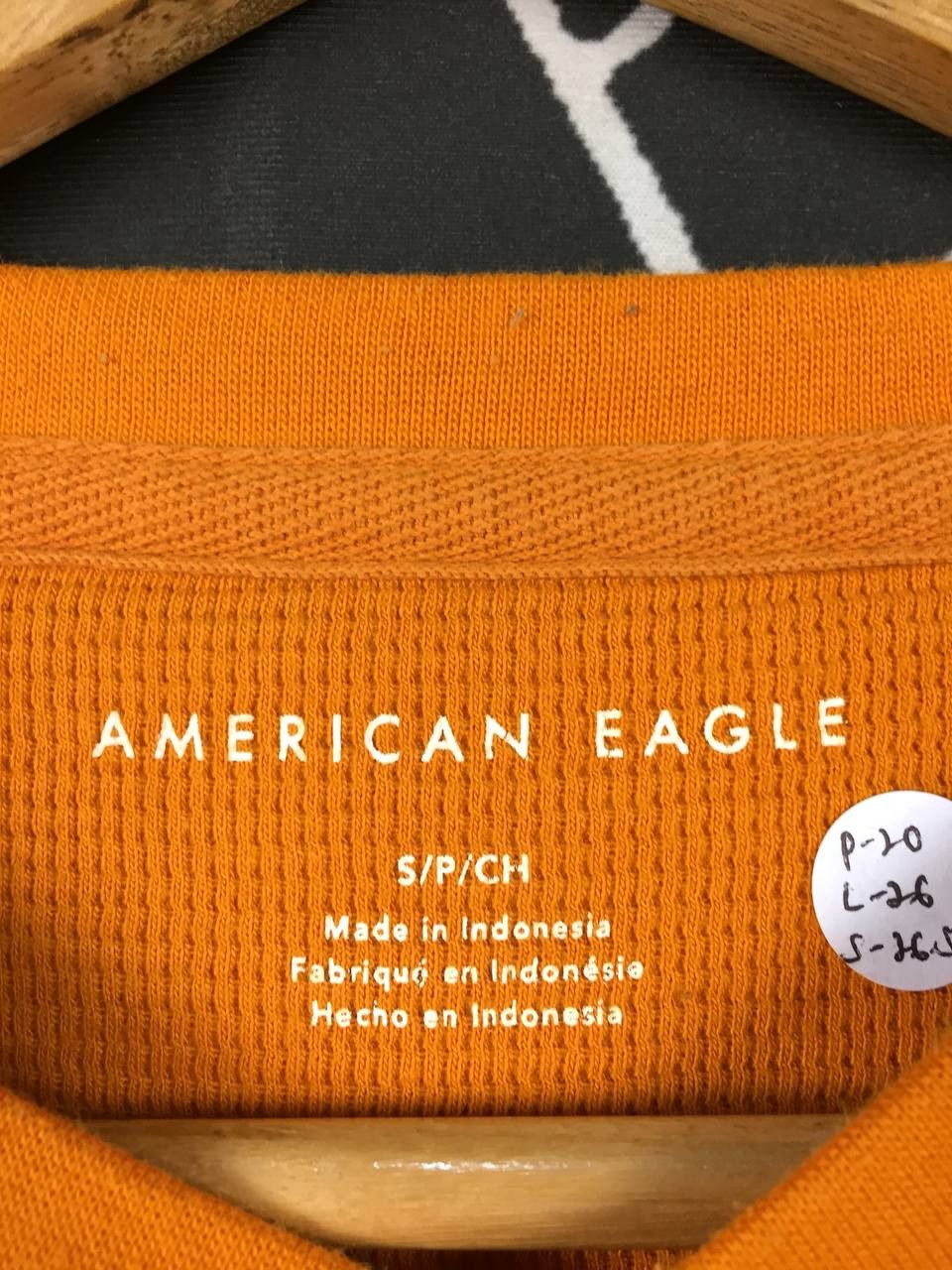 American Eagle Outfitters American Eagle Waffle Knit Thermal Henley Long Sleeve Tee Size US S / EU 44-46 / 1 - 7 Thumbnail