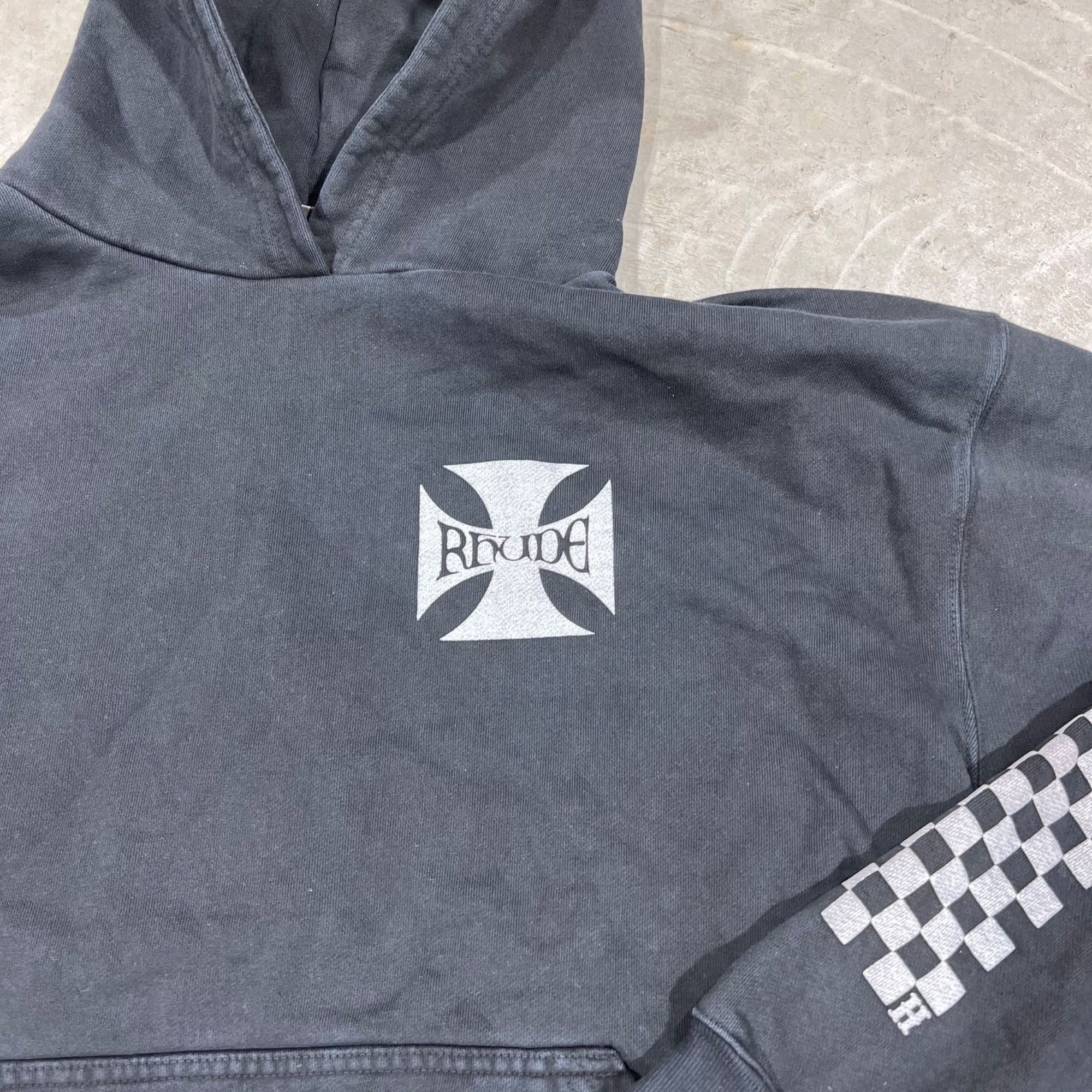 Rhude NEW RHUDE CLASSIC CHECKERS BLACK HOODIE SZ MEDIUM Size US M / EU 48-50 / 2 - 3 Thumbnail