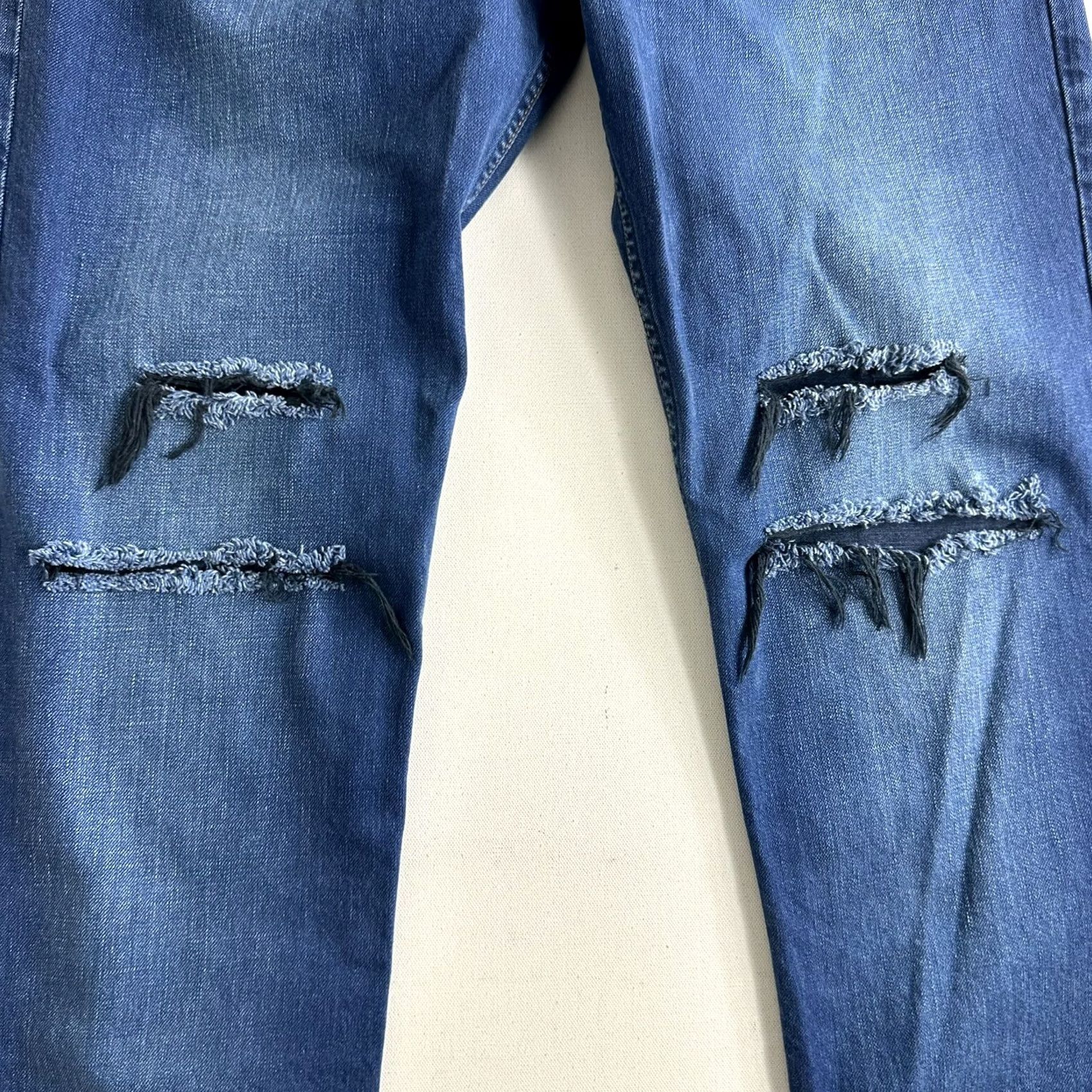Levi's VINTAGE Levi's 501xx Jeans Men 36x30 Blue Distressed Straight Leg Button Fly USA Made In USA Mens Straight Jeans Size US 36 / EU 52 - 5 Thumbnail