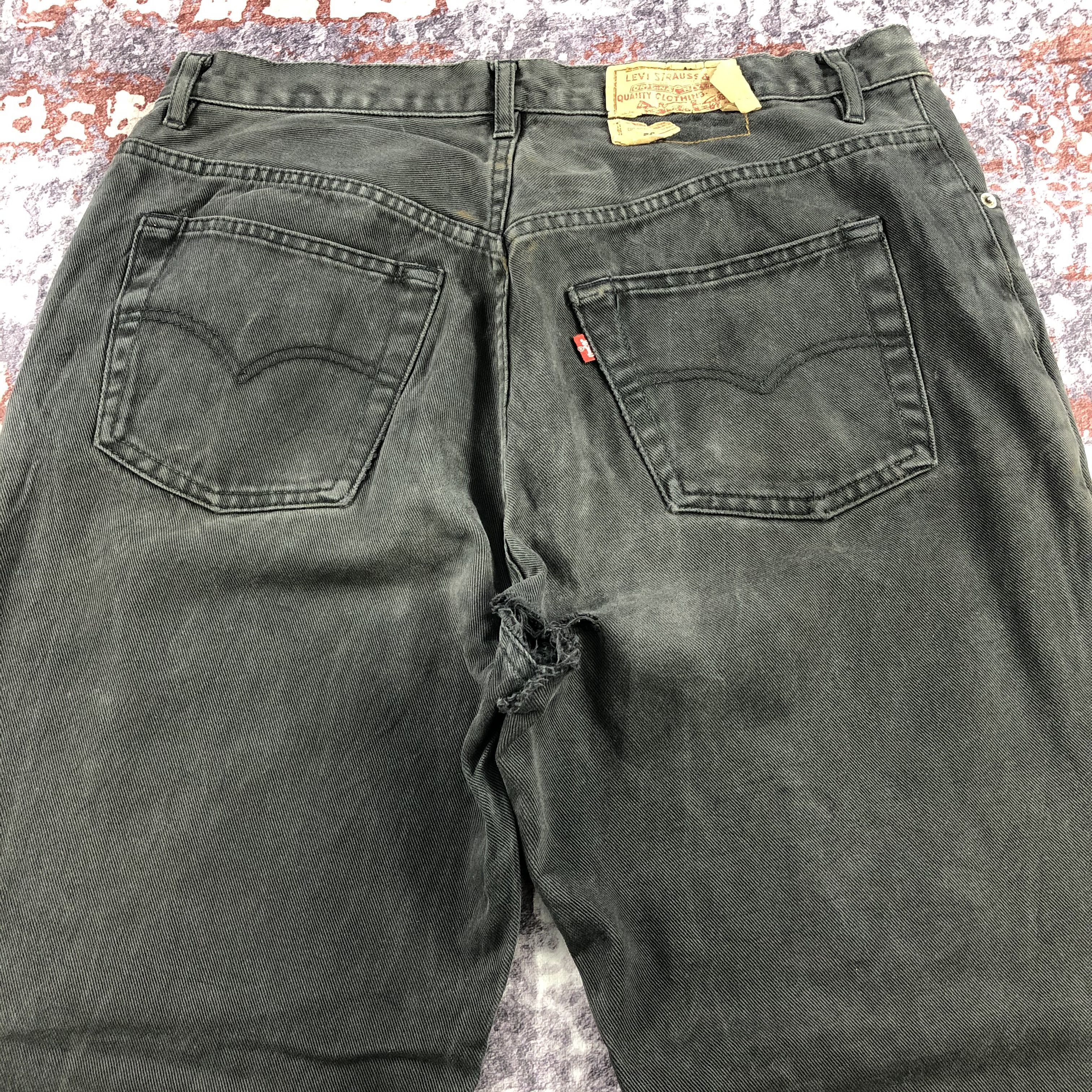 Levi's 90s Vintage Faded Black Levis 501 Jeans-JM2241 Size US 36 / EU 52 - 5 Thumbnail