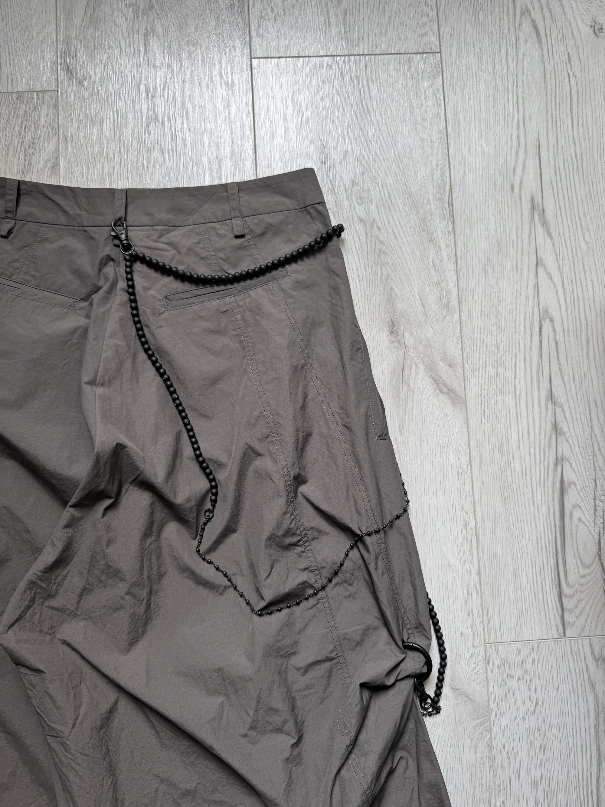 Hyein Seo Chained Wide Nylon Lightweight Pants Slate Grey Size 2 W28 Size US 28 / EU 44 - 10 Thumbnail