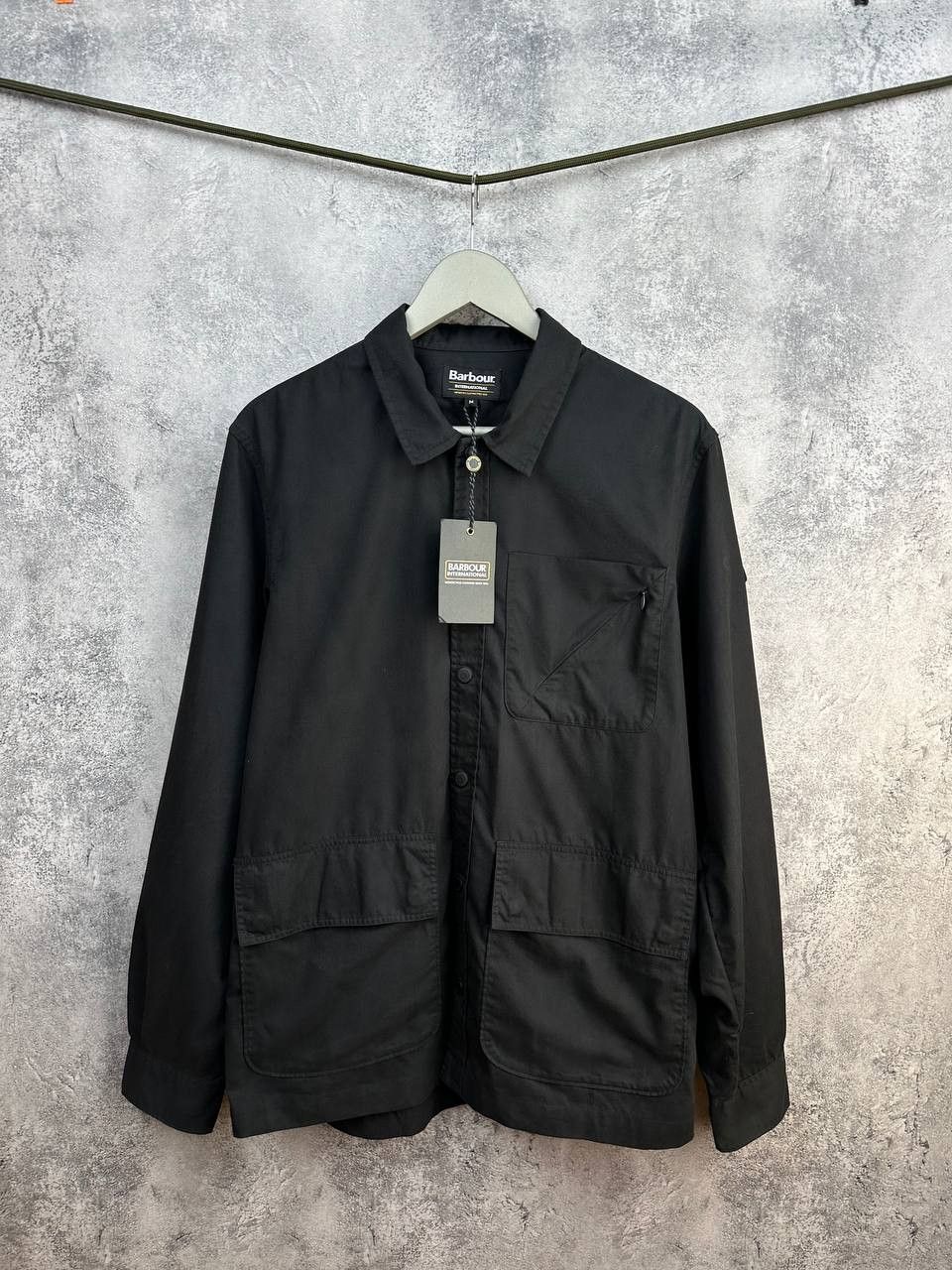 NWT Barbour International Nylon Jacket Overshirt Pockets