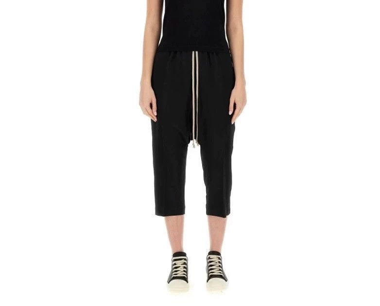 Rick Owens Drkshdw Rick Owens DRKSHDW Logo Drop-Crotch Pants - dmc Size US 32 / EU 48 - 1 Thumbnail