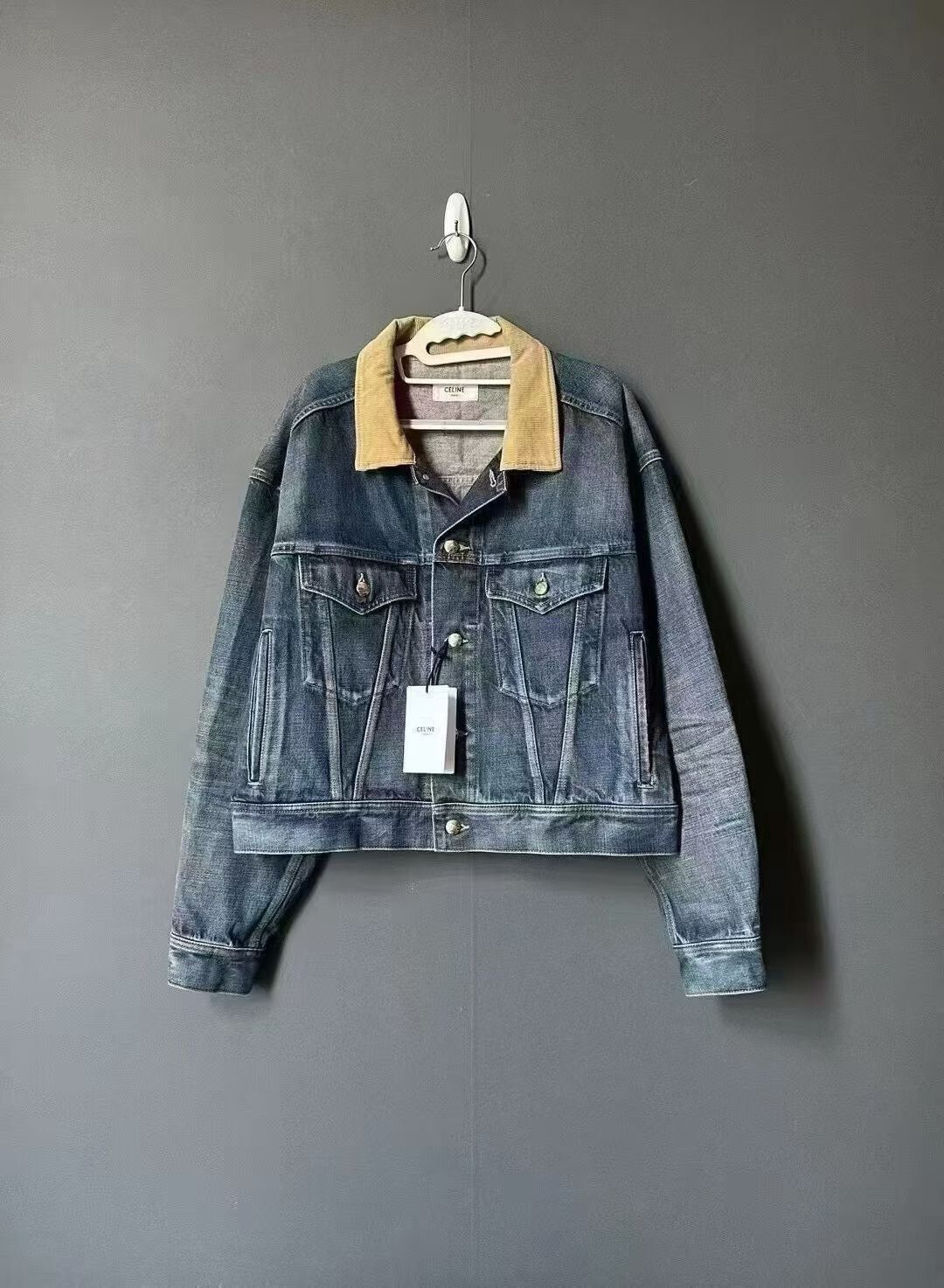 Celine Celine Back Letter Denim Jacket Size US M / EU 48-50 / 2 - 1 Thumbnail