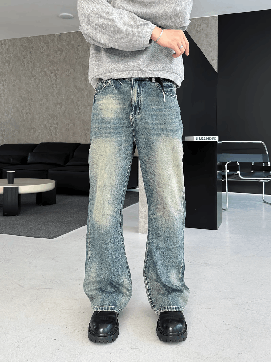 Jean × Vintage Blue Washed Wide Leg Jeans Size US 33 - 2 Thumbnail