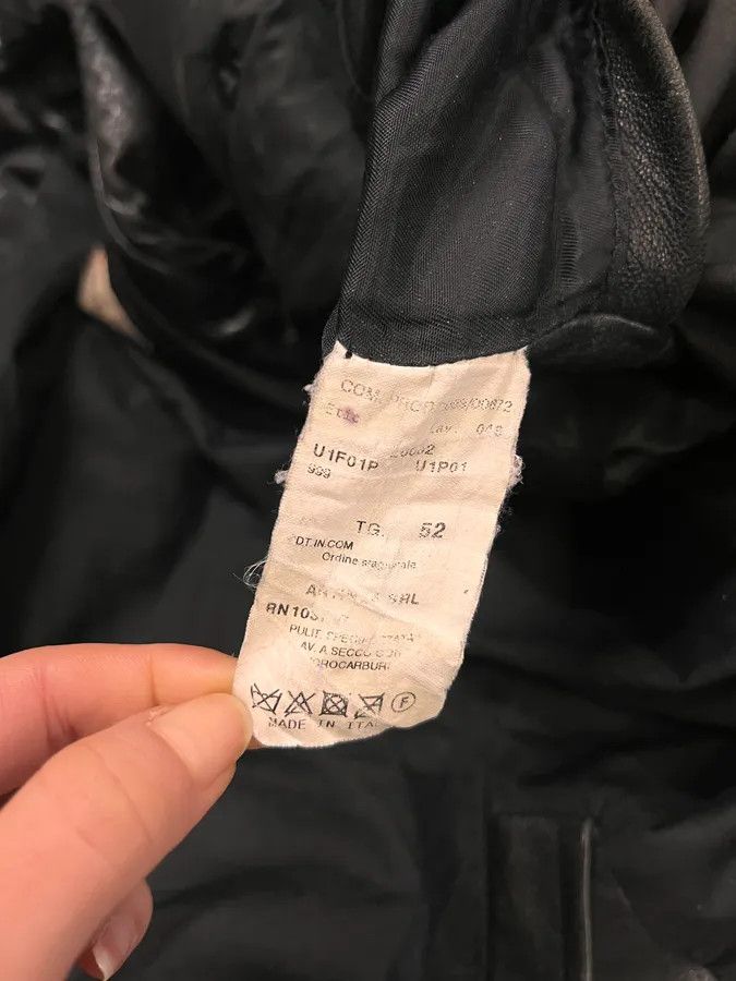Emporio Armani AW2006 Emporio Armani Officer Buttoned Black Leather Peacoat Jacket Size US L / EU 52-54 / 3 - 10 Thumbnail