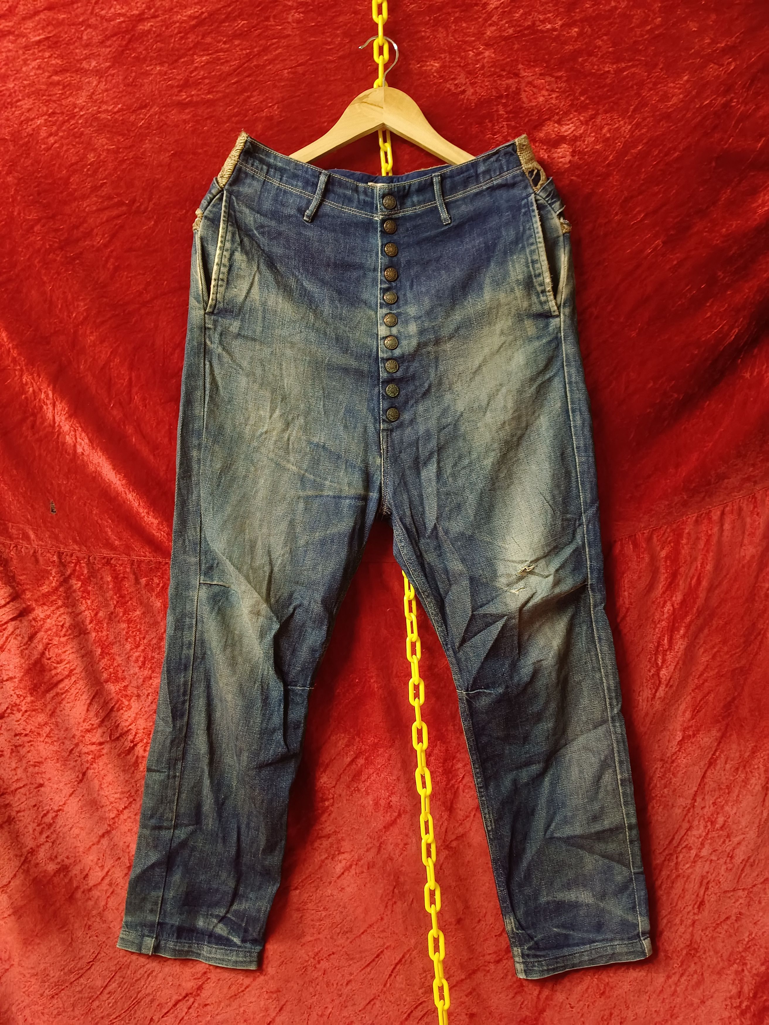 Kapital Kountry Clown Denim Pants Size US 31 - 1 Thumbnail