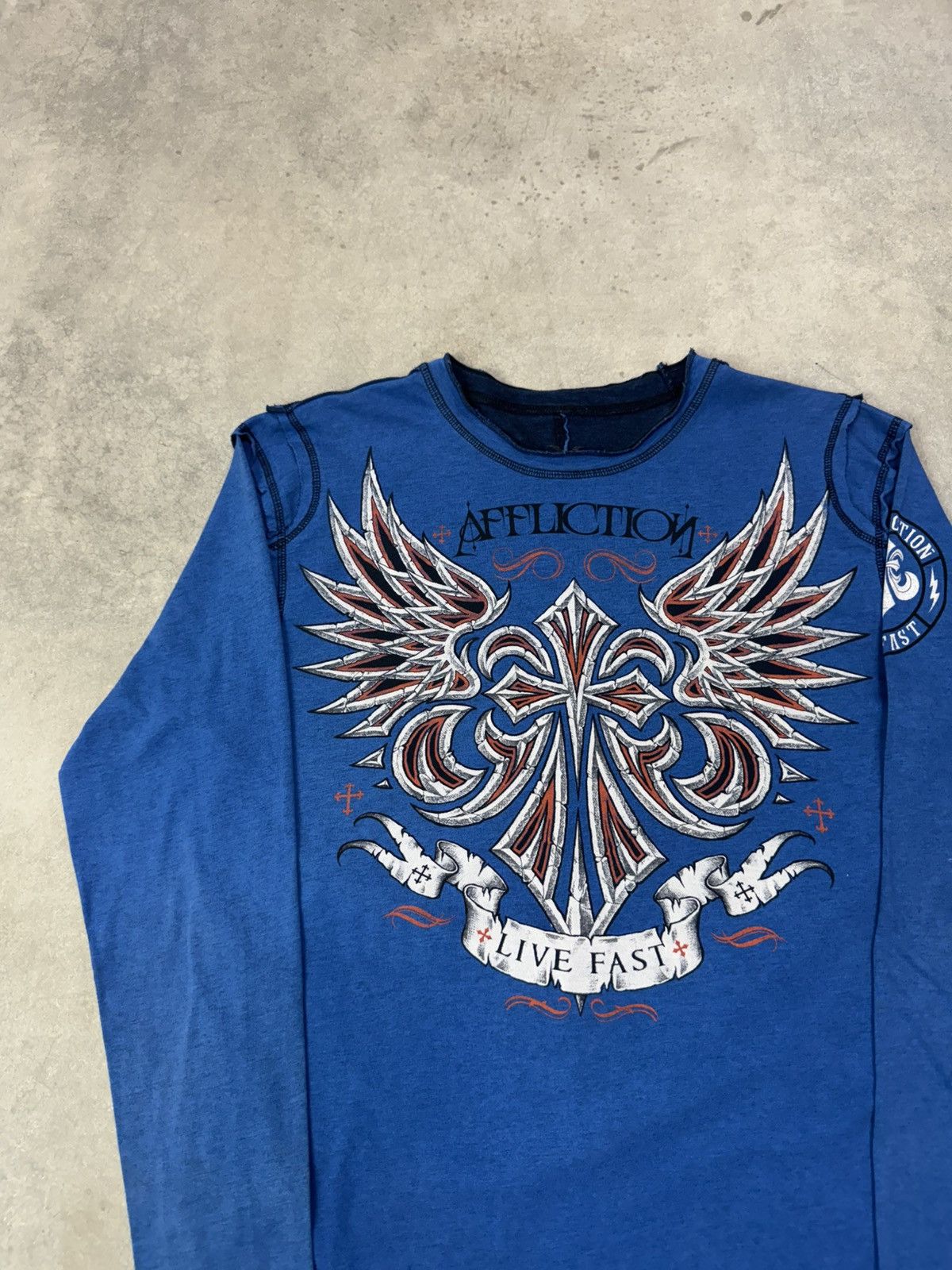 Affliction Vintage Y2K Affliction Reversible Long Sleeve T Shirt Size US L / EU 52-54 / 3 - 2 Thumbnail