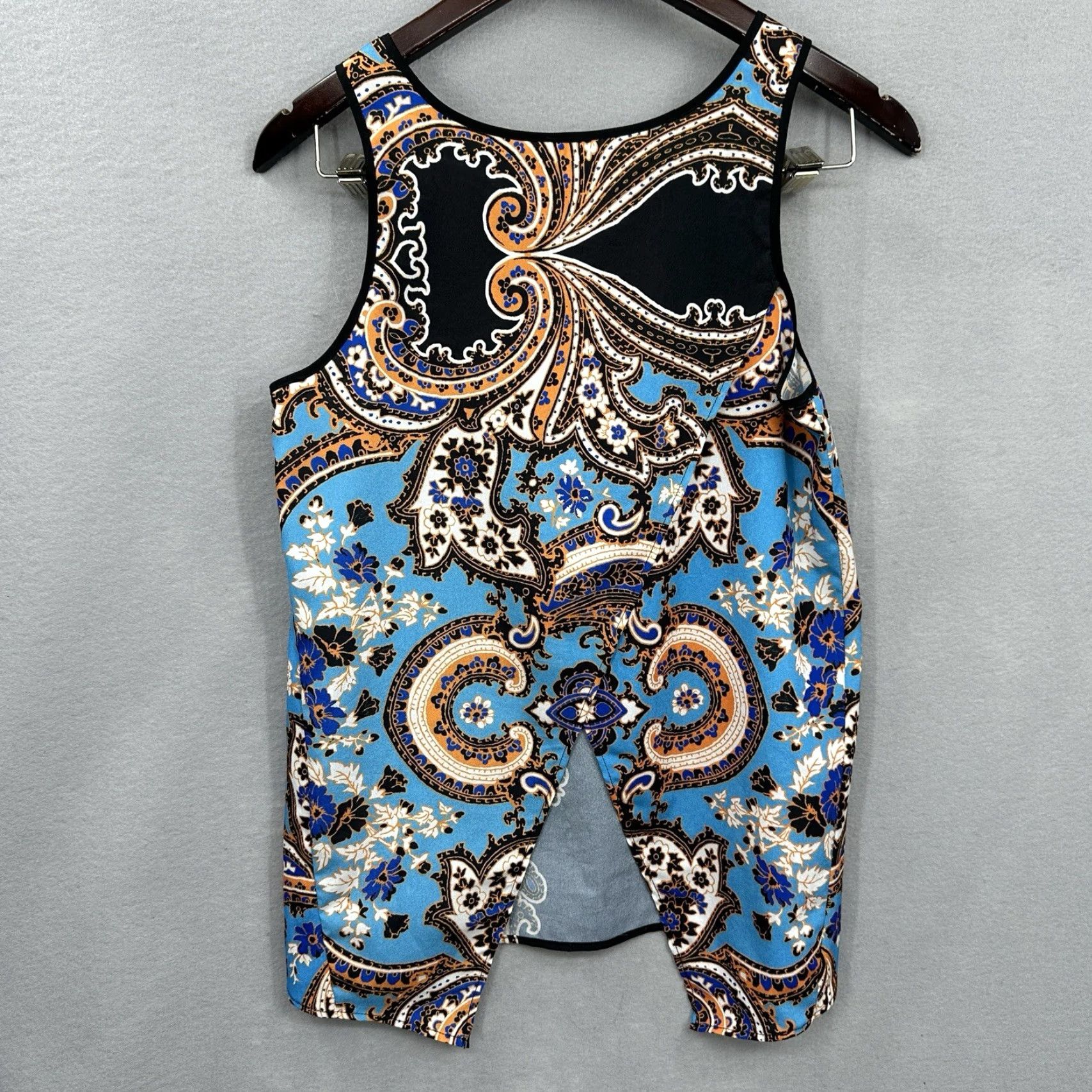 Clover Canyon Clover Canyon Tank Top Womens XS Black Paisley Crew Neck Casual Sleeveless Basic Shirt Size XS / US 0-2 / IT 36-38 - 4 Thumbnail