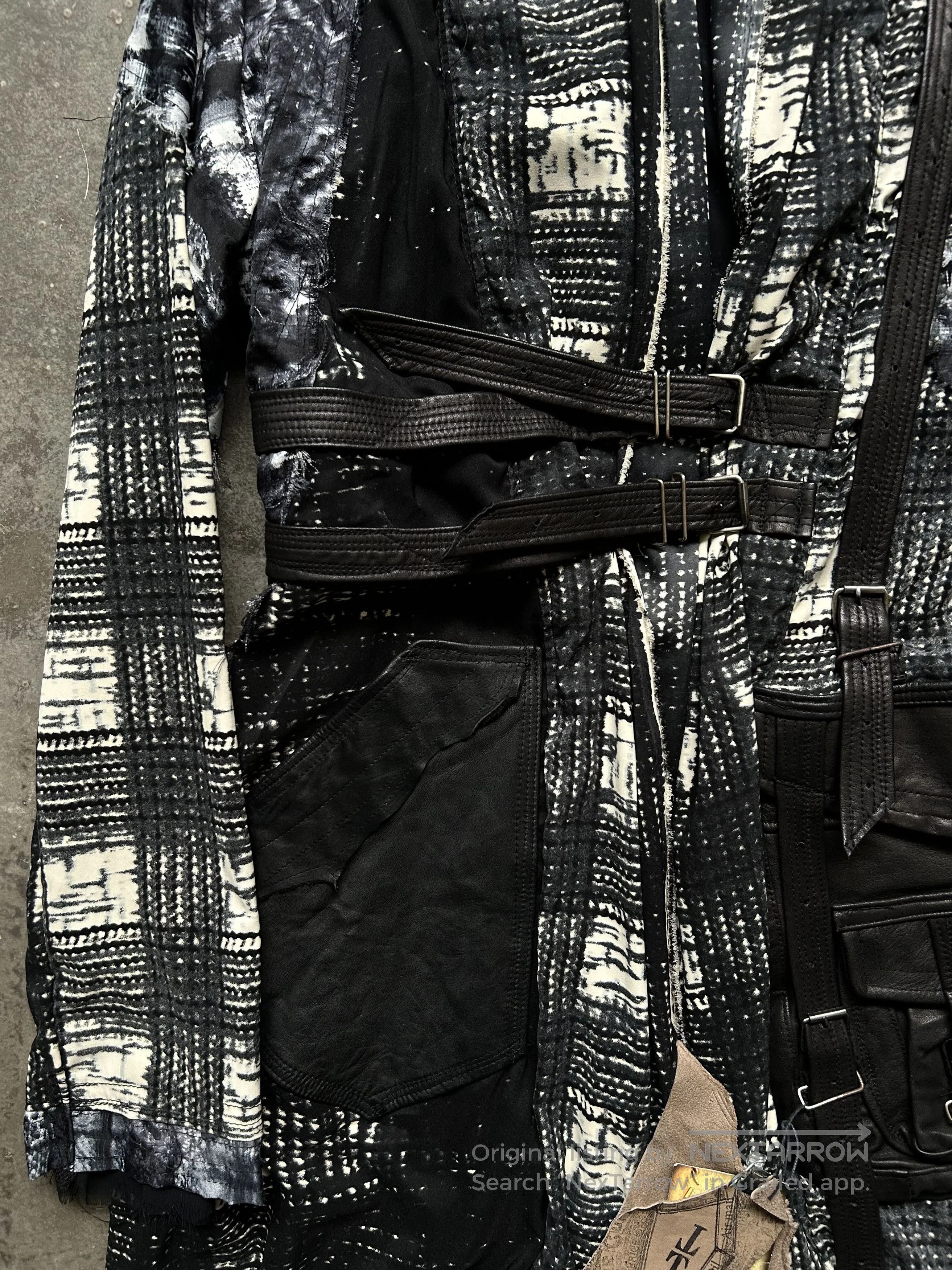 Japanese Brand stylish patchwork long coat by TT. Size US L / EU 52-54 / 3 - 7 Thumbnail